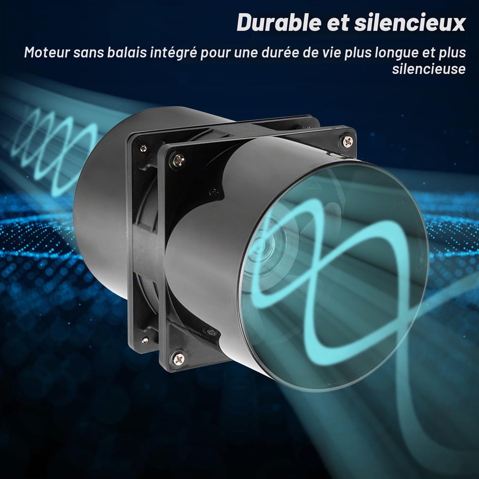 GOMETY Ventilateur Extracteur d'air 100mm en Ligne, Ventilation Extracteur Air avec Variateur Puissant, Silencieux, Efficace Ventilation Cave Humide, Garages, Garage, Cuisine, Salle de Bain