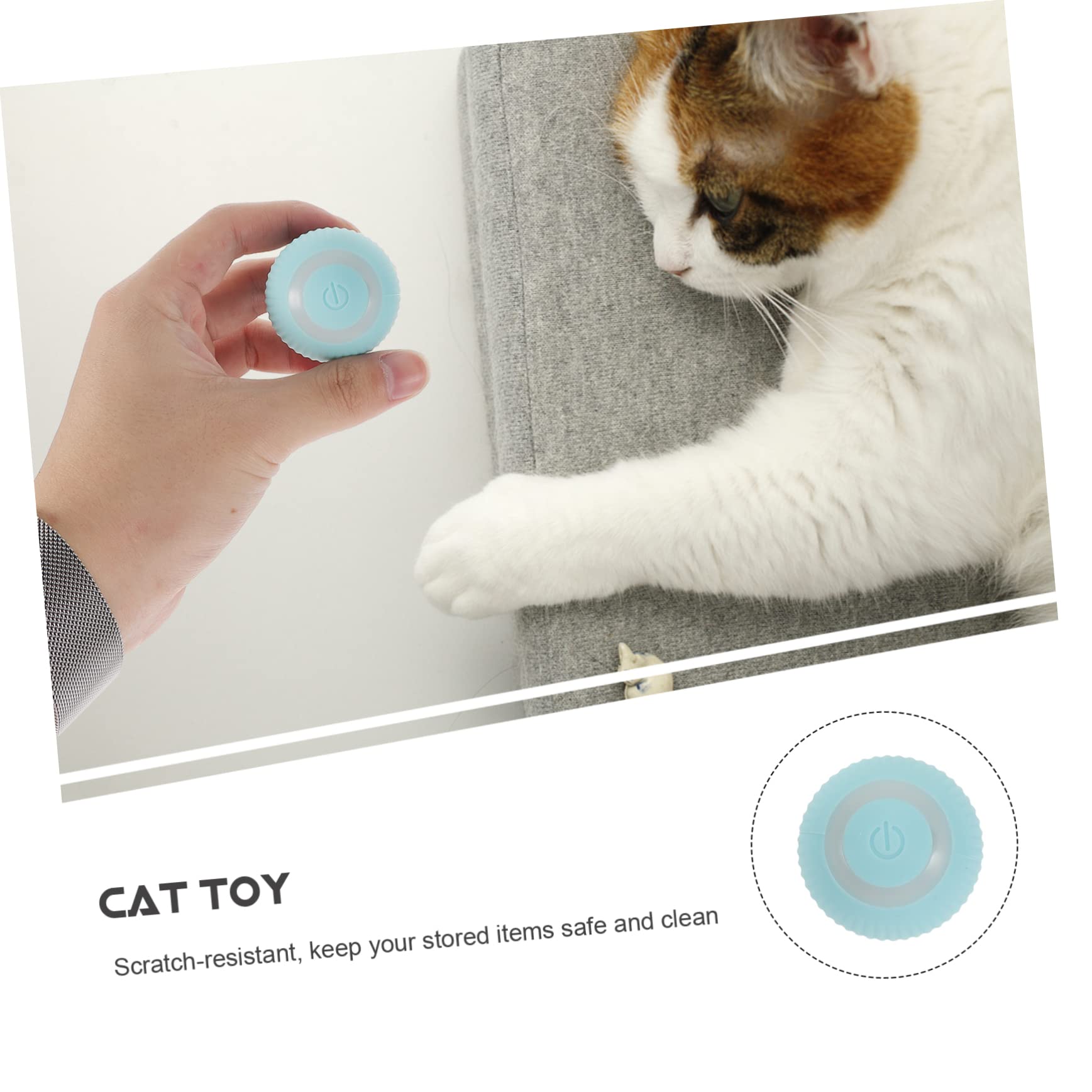 SUPVOX 3 Piezas Gatito Gravedad Sabiduría Gatito Gravedad Inteligente Bola Rodante Juguetes Bolas De Gato Juguetes para Mascotas Juguete Gato Suministro Portátil Juguete