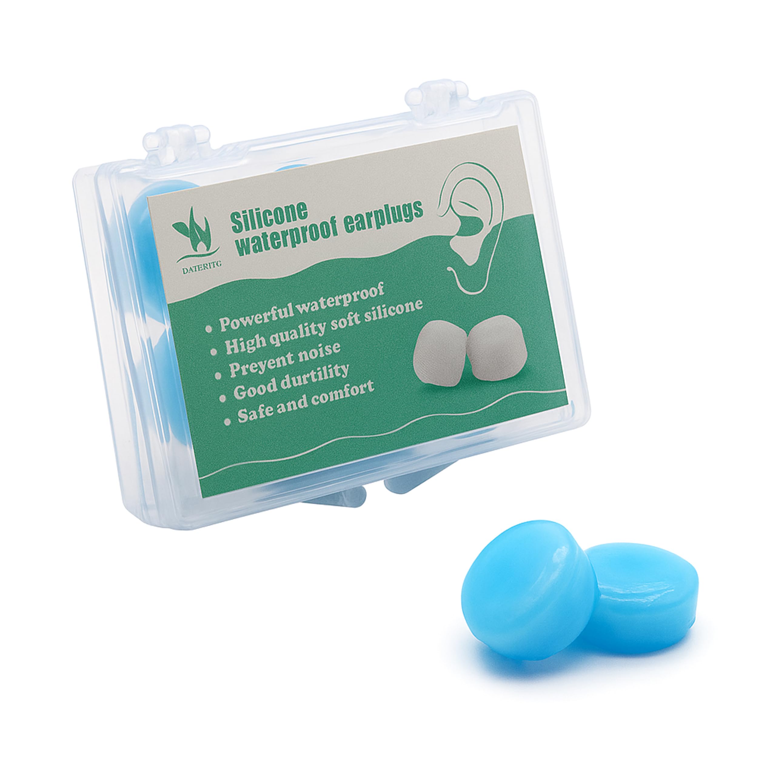 Shoppy shop 6Pcs/Box Anti-noise Soft Silicone Earplugs For Adult Swimmers Children Diving Waterproof Ear Plugs Swimming Earplugs Earmuffs-image-38