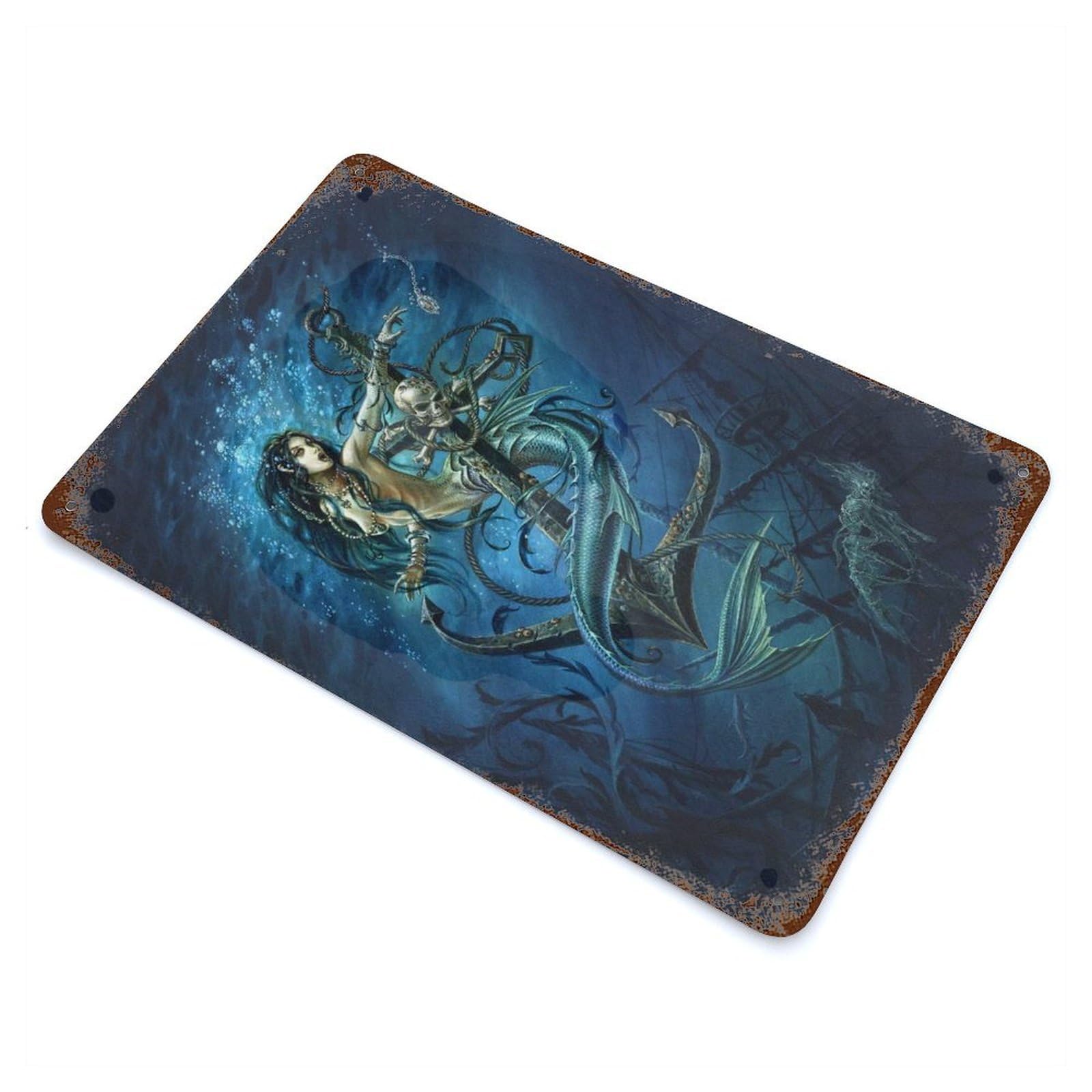 Death Tide Retro Metal Sign 11.8"x7.9", for Pub, Kitchen And Man Cave Decor, Industrial Home Decor