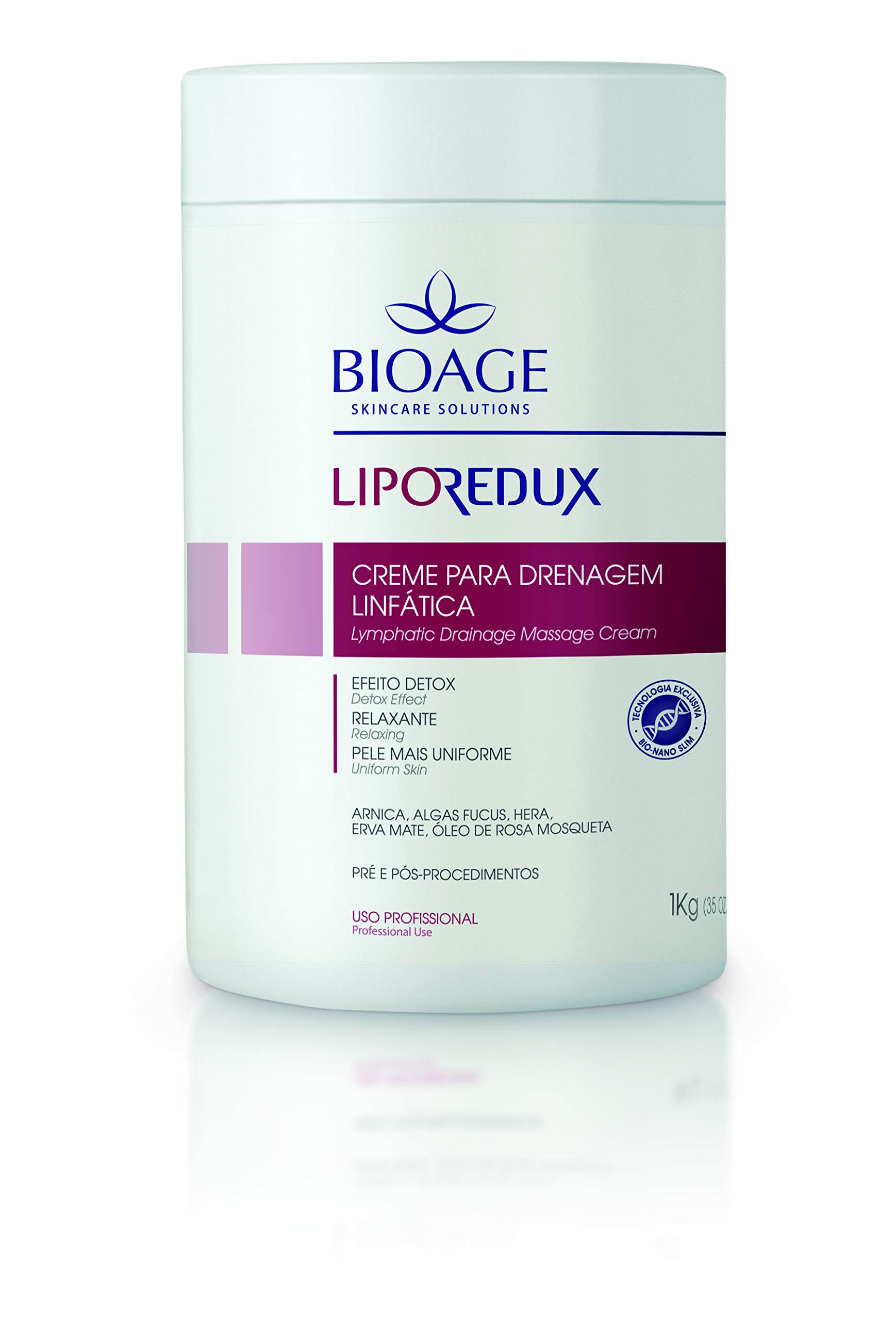 BIOAGE Lymphatic Drainage Massage Cream BioNano Slim and Natural