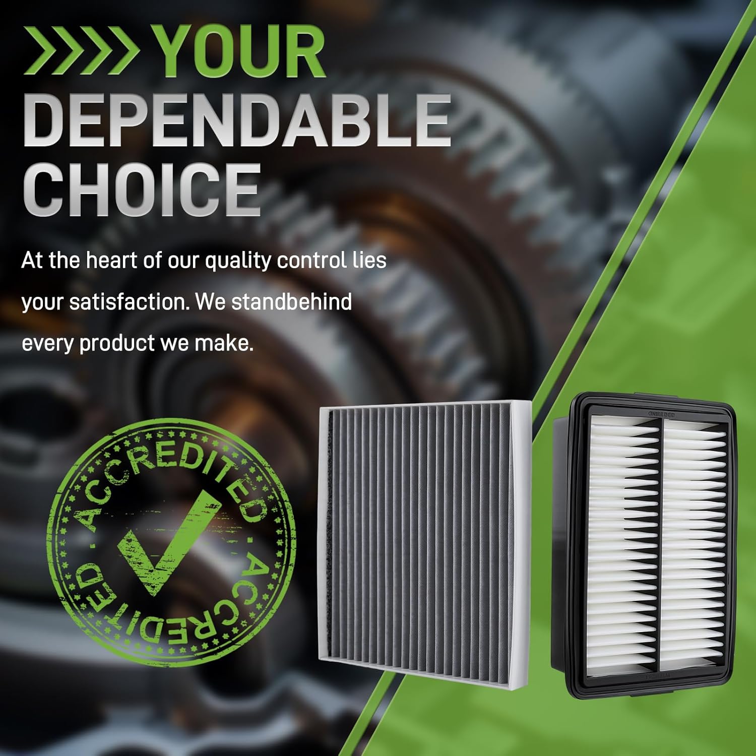 Cabin Air Filter& Engine Air Filter Compatible with Hyundai Kona 2018 2019 2020 2021 2022 2023 1.6L 2.0L Car Air Filter Automotive 97133-D3000 28113-F2000
