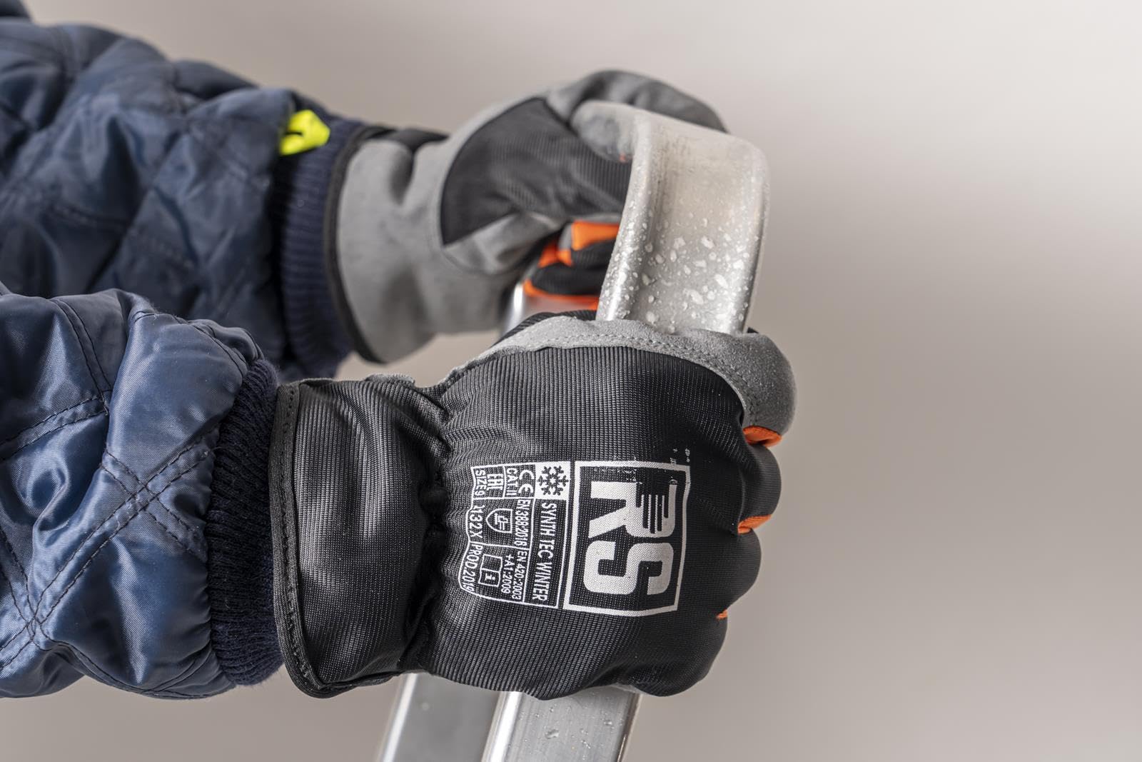 RS Synth TEC Gants d'hiver isolés en Cuir synthétique - Taille 11-12 Paires - Noir et Gris - Gants de Travail en Cuir - Prêts à l'emploi