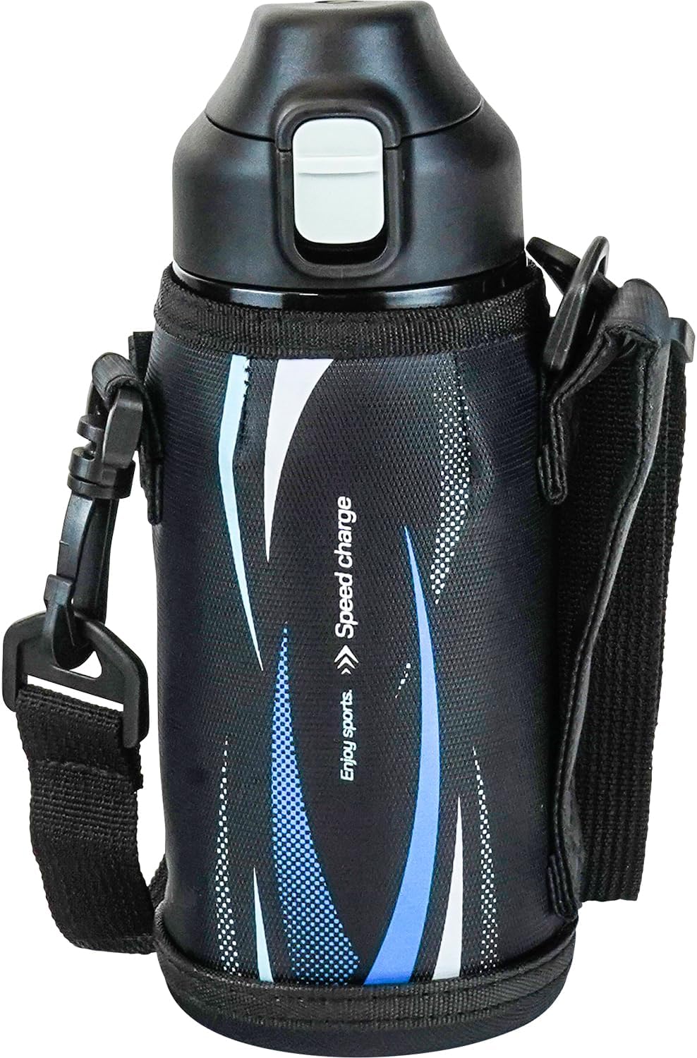 Wahei Freiz Fortec RH-1838 Children's Water Bottle, Direct Drinking, One-Touch Bottle, 20.3 fl oz (600 ml), Star, Water Bottle Pouch, Shoulder Strap, For Kids, Elementary School, Middle School