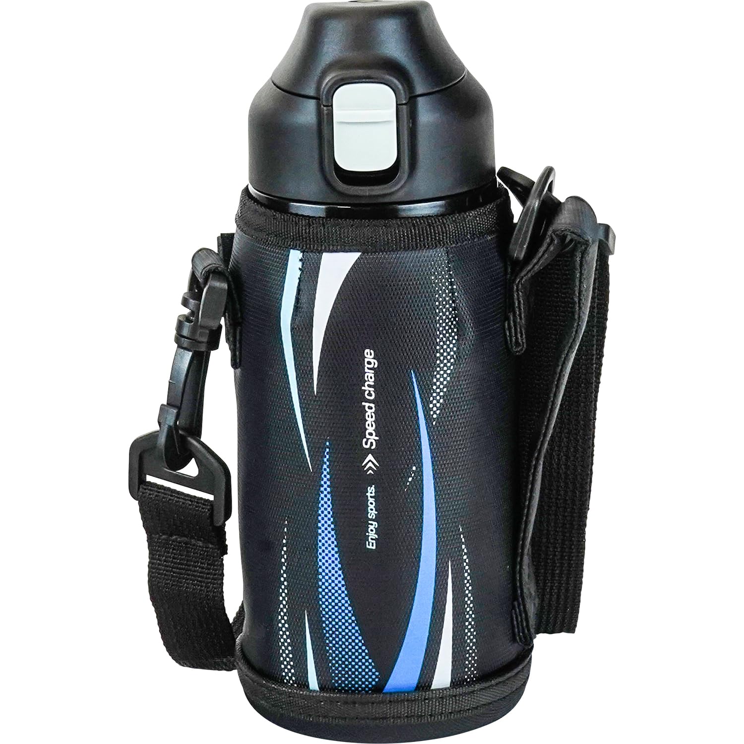 和平フレイズ 子ども用 水筒 直飲み ワンタッチ ボトル 600ml ブラック…