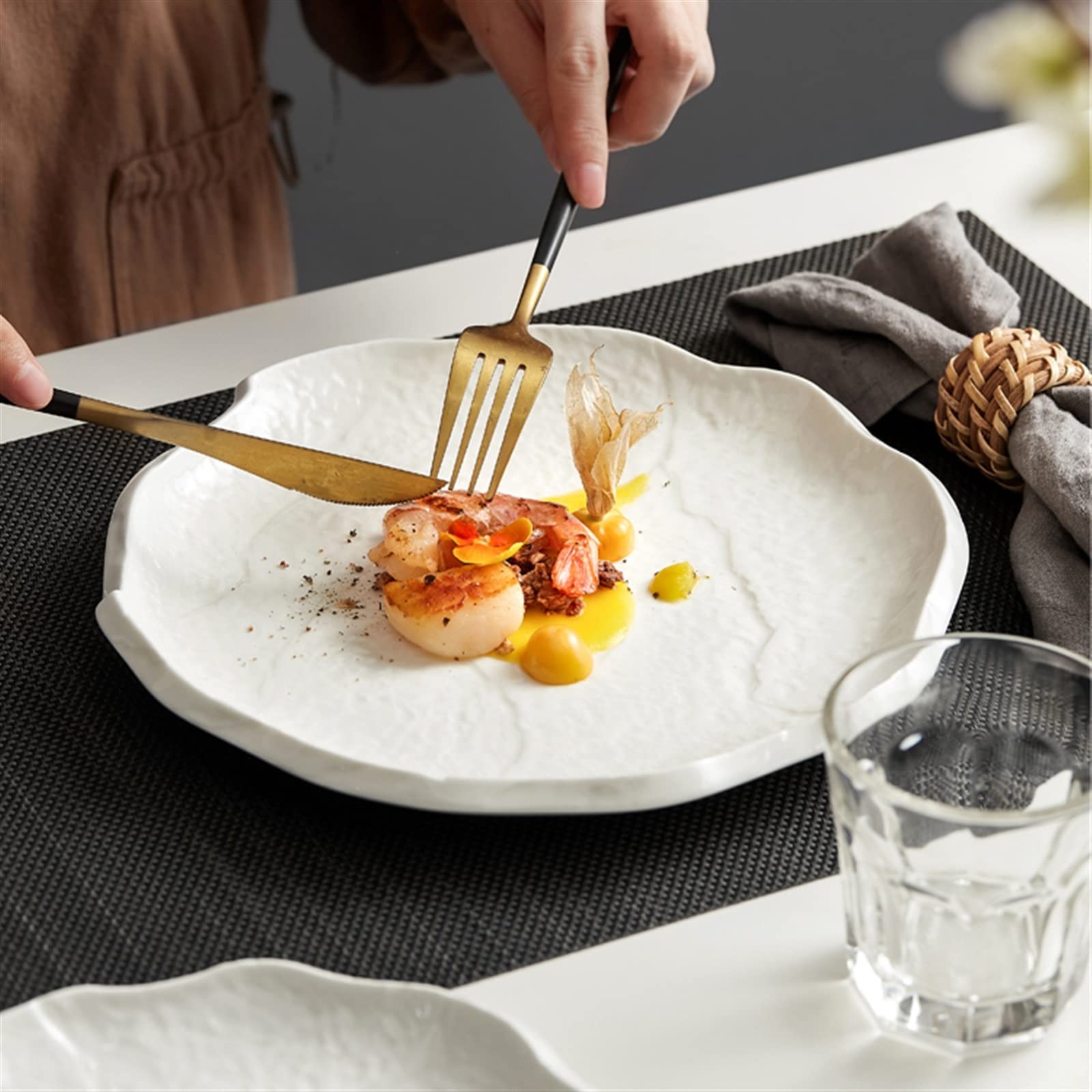 Piatti In Ceramica A Scomparti - Piatti Piani Divisi Per Colazione, Cena E Spuntini, Design Pratico - Foto 4