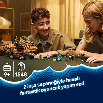 LEGO DREAMZzz Kaplan Köpek Balığı Tankı 71515 | 9 Yaş ve Üzeri Çocuklar için Mateo, Izzie, Bay Oz ve Arika Minifigürleri İçeren Oyuncak Yapım Seti, Hediye Fikri (1548 Parça)
