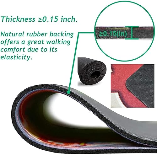 Miniatura 7 de Abreeze Alfombra de pasillo de lavandería de granja, alfombra vintage para lavandería, alfombra de respaldo de goma, alfombra de pasillo de piso,