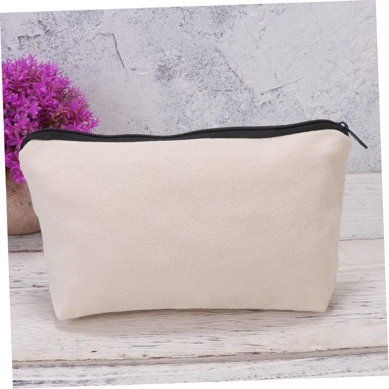 STOBOK 20pezzi Astuccio Tela Beige Con Cerniera Borsa Multifunzionale Per Cancelleria e Accessori Da Ufficio Comoda e Leggera Per Scuola e Viaggi