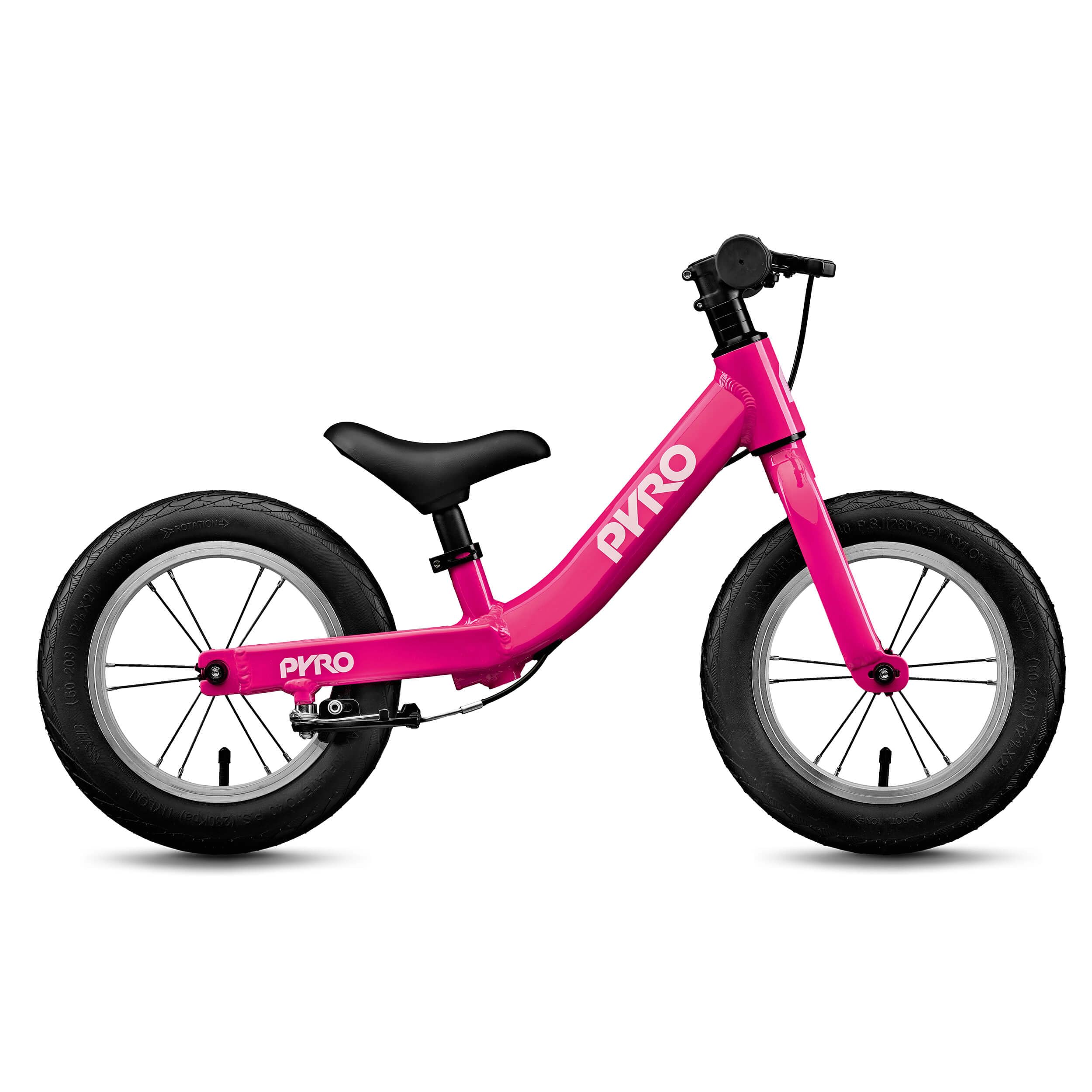 PYRO BB Twelve - Laufrad (12 Zoll Balancebike für Kleinkinder ab 1,5 Jahren, Lenker & Sattel höhenverstellbar, Aluminium V-Bremsen)