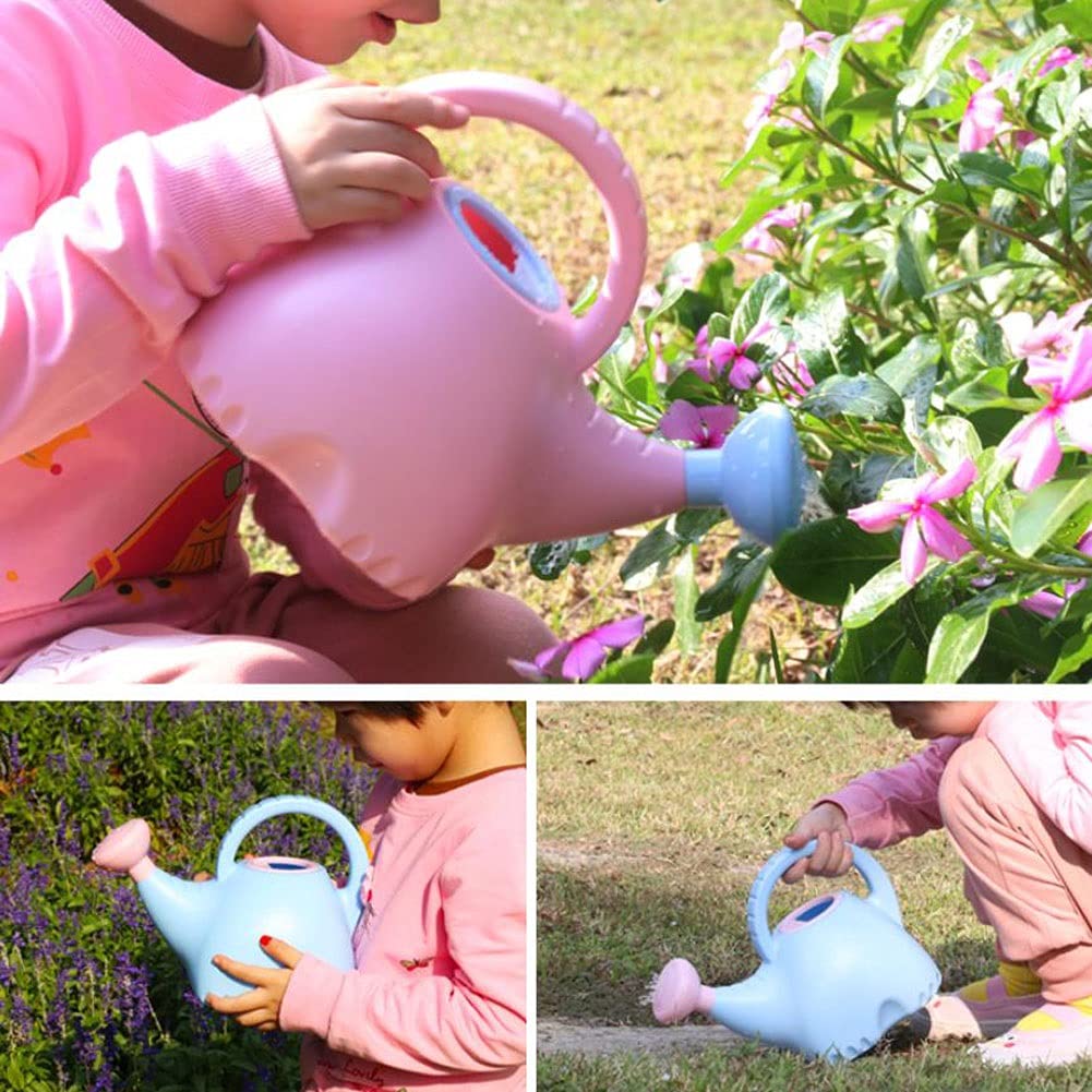 Liudan Regadera de Jardin Riego de plástico Kids Pequeños Pequeño Elefante Ligero WateEning Can 1.5L con Plantas de jardín al Aire Libre de Cabeza Interior. Regadera (Color : Blue1)