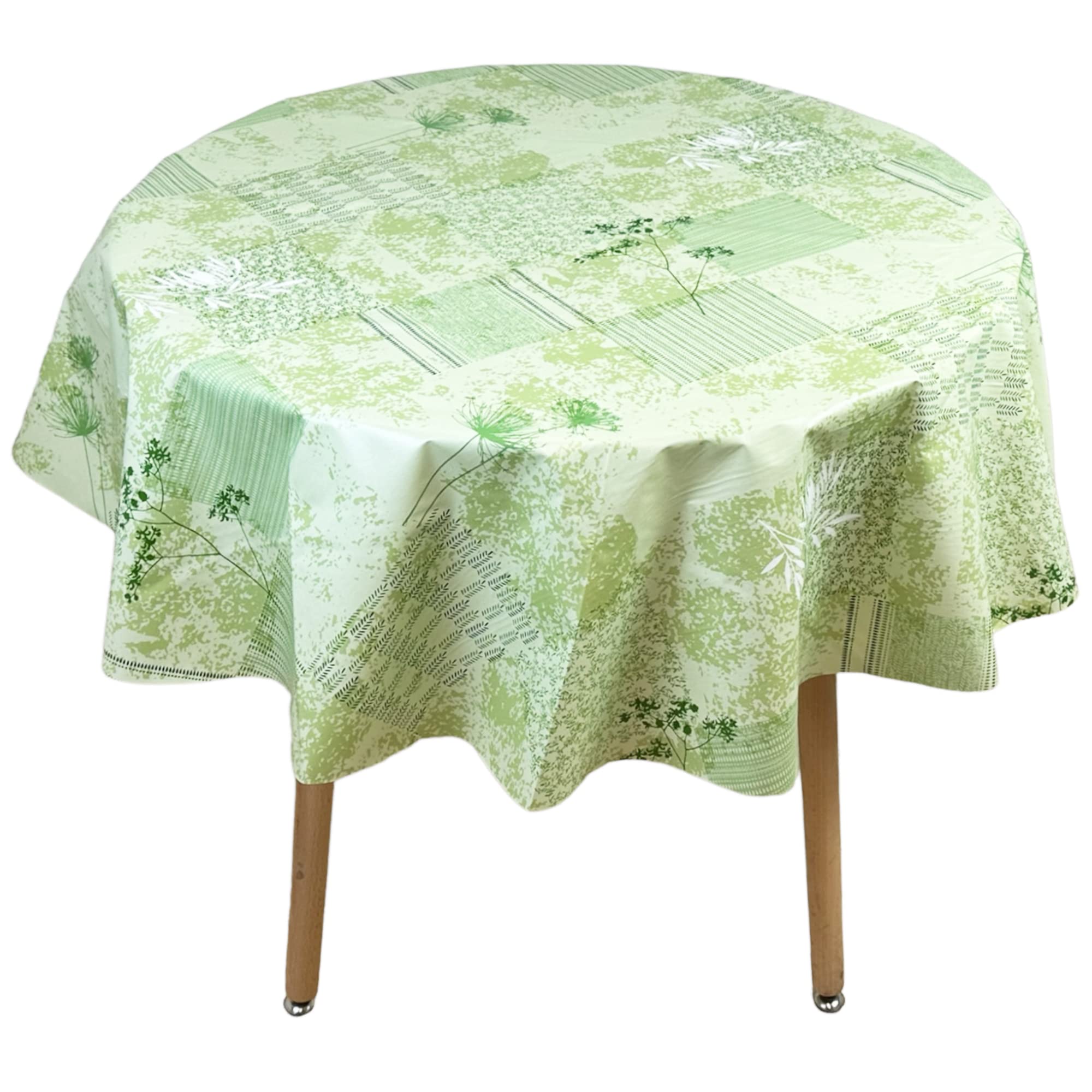 GreenLeaves Elyaflı Masa Örtüsü 140 cm Yuvarlak