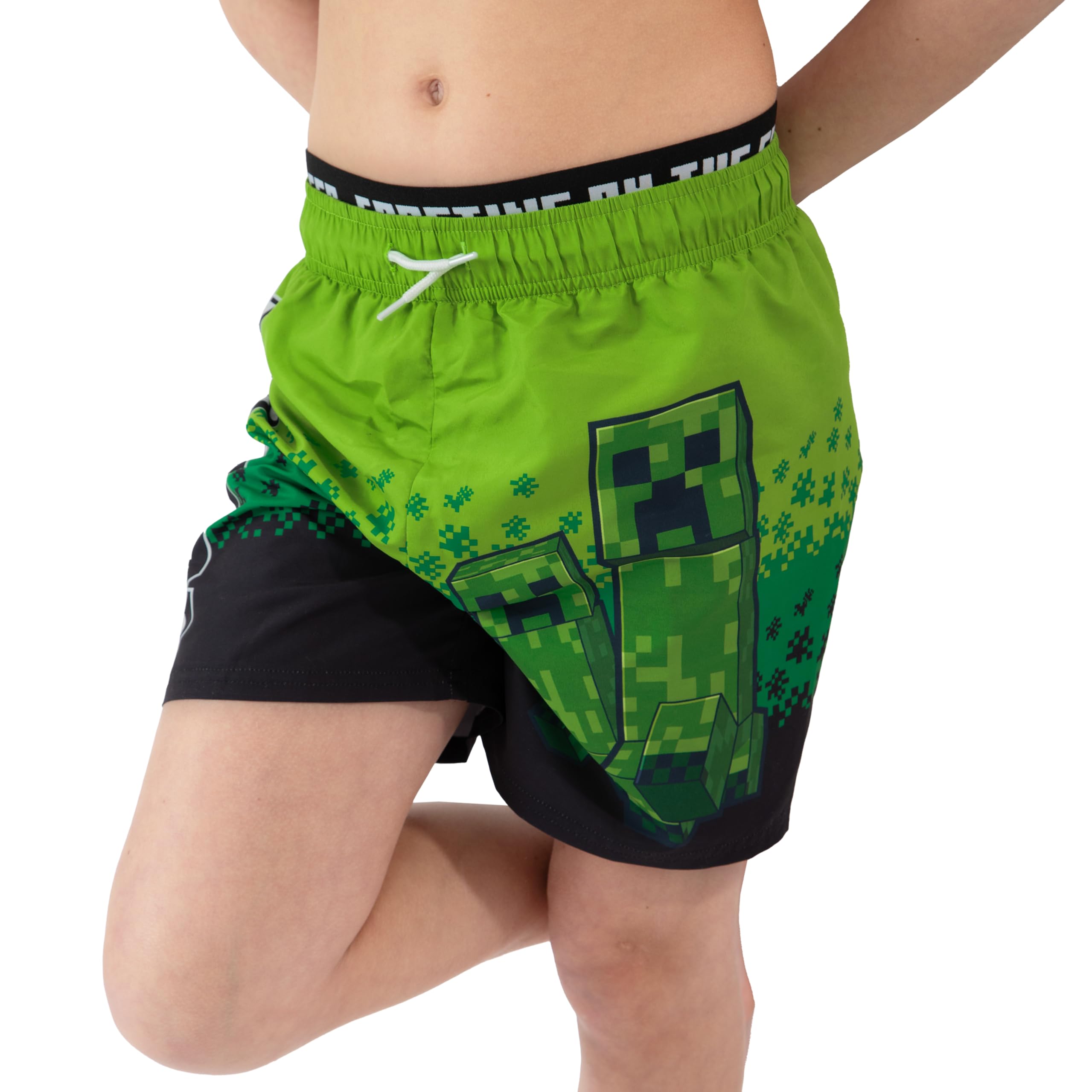 Minecraft Kleidung Jungen Schwimmanzug, Creeper Badeshorts Jungen, Badehose Junge, Gaming Badeshorts Kinder