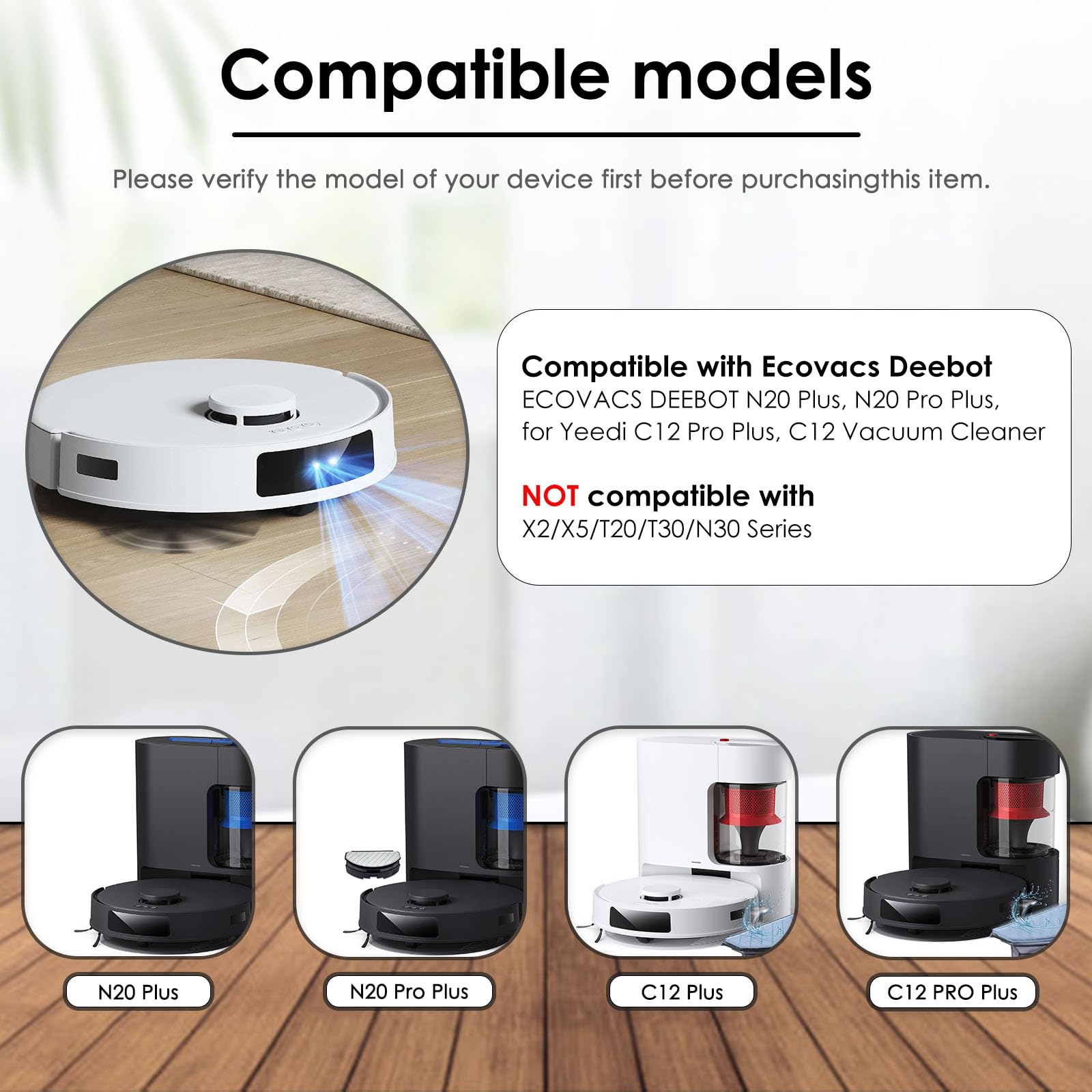 15 Pezzi) N20 Plus Ricambi Compatibili Con Aspirapolvere Robot