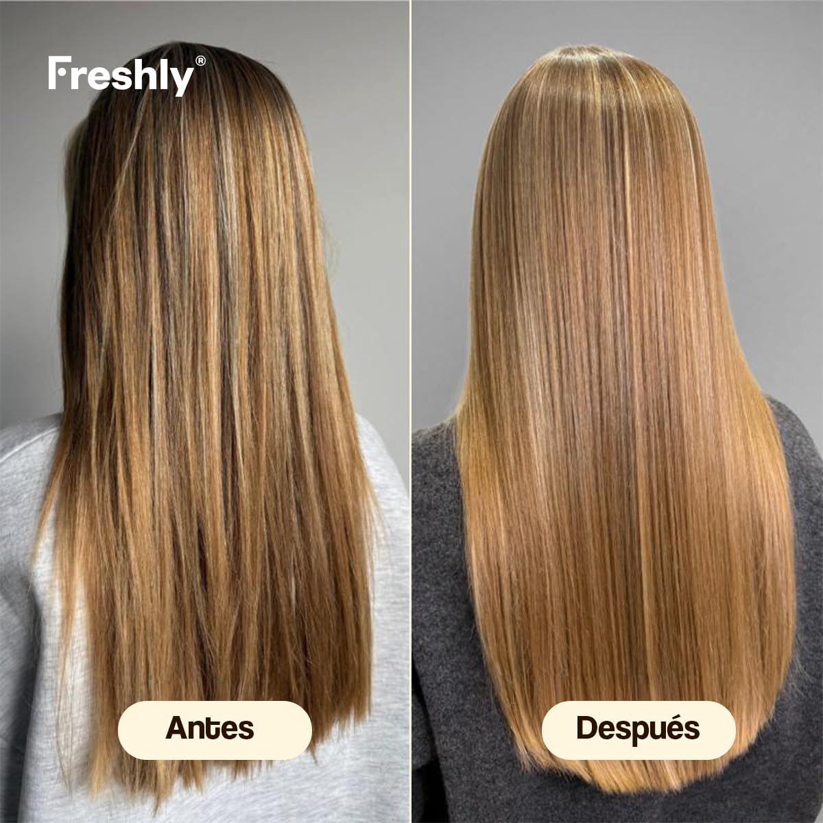Freshly Keratin Strength & Repair Pack Rutina Capilar Natural para Pelo Dañado Mascarilla Reparadora + Spray Desenredante Keratina Vegana Biomimética 99% Natural
