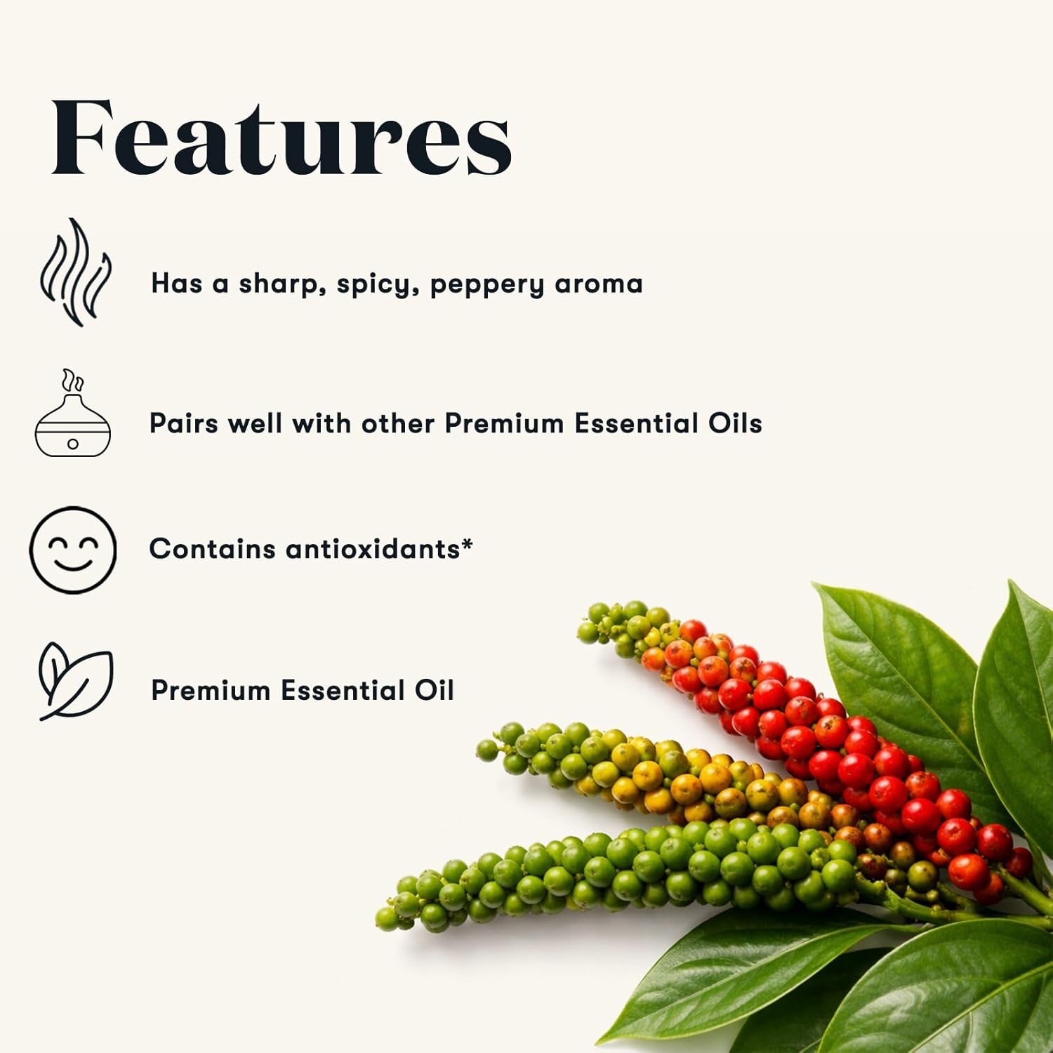 Young Living Black Pepper Vitality | 5 ml | Spicy Essential Oil for Cooking, Dietary Supplement & Wellness | with Antioxidant Properties & Digestive Support