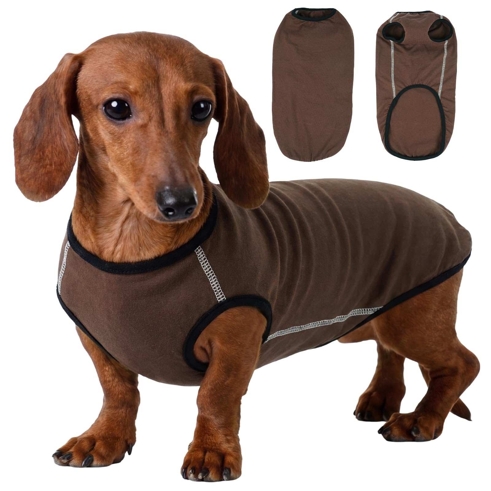 Hjyokuso Dachshund Jumper, Sausage Dog Jumper, Dog Shirts For Large Dogs, Dog Fleece Vest Sweater Stretch Sweatshirt, Lightweight Pullover, Spring Autumn Winter Dog Clothes For Miniature Dachshund L
