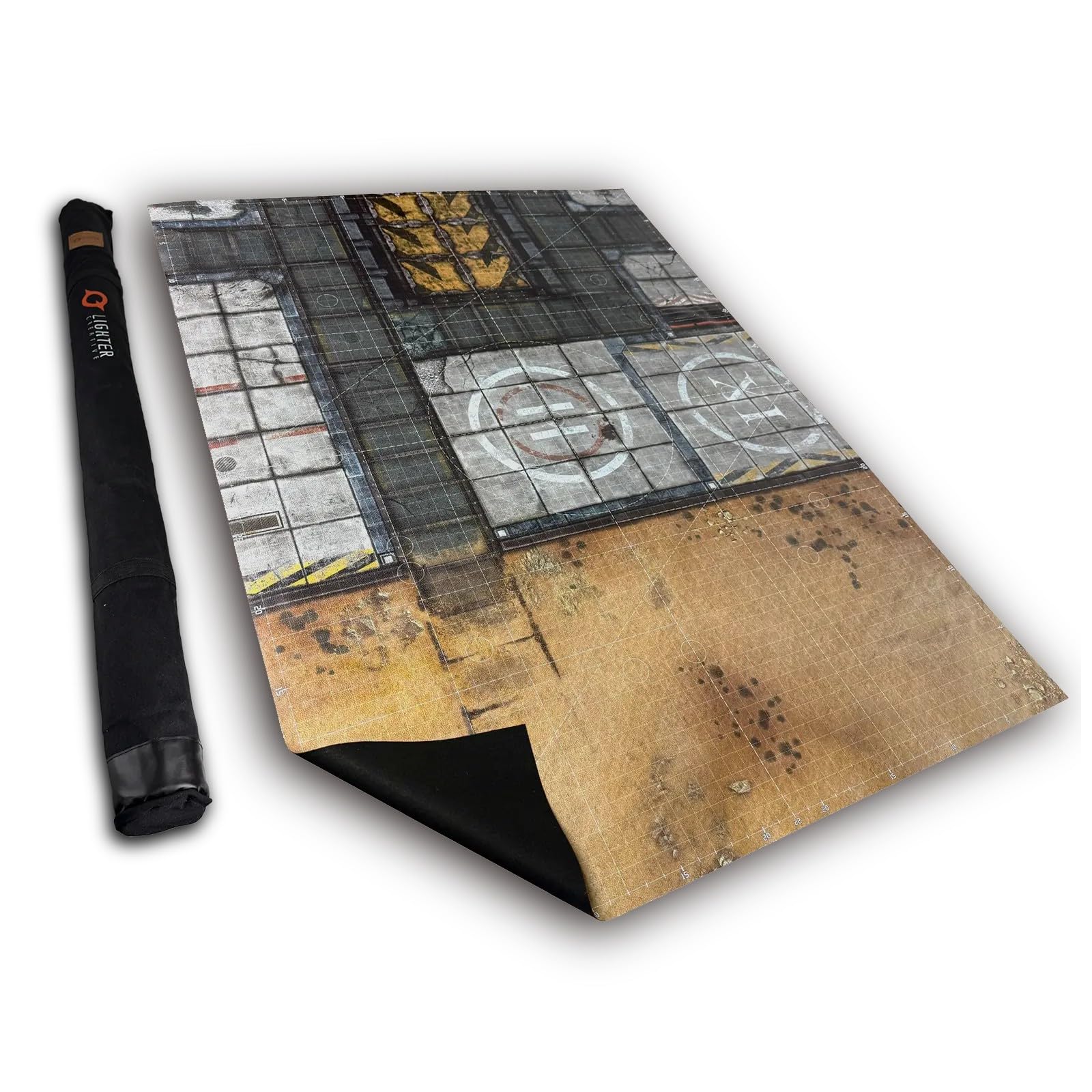 Tapis de Jeu 44 x 60 cm pour WH40K Pariah Nexus, 112 x 152 cm, en Cuir synthétique, 1,1 mm d'épaisseur, Emballage en boîte (10th Edition - Adamant Bastion: Sector XI)