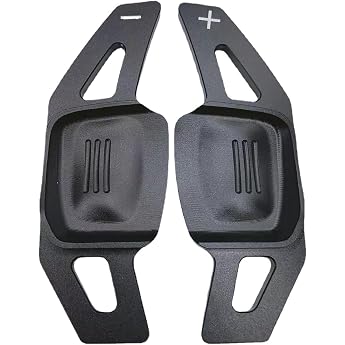 Aluminum Shift Paddle Extension for VW 2018-2023 Steering Wheel Shift Paddle Black Accessories for Golf 8 MK8 Tiguan CC Tiguan L Touran L Teramont Phaeton CTrek