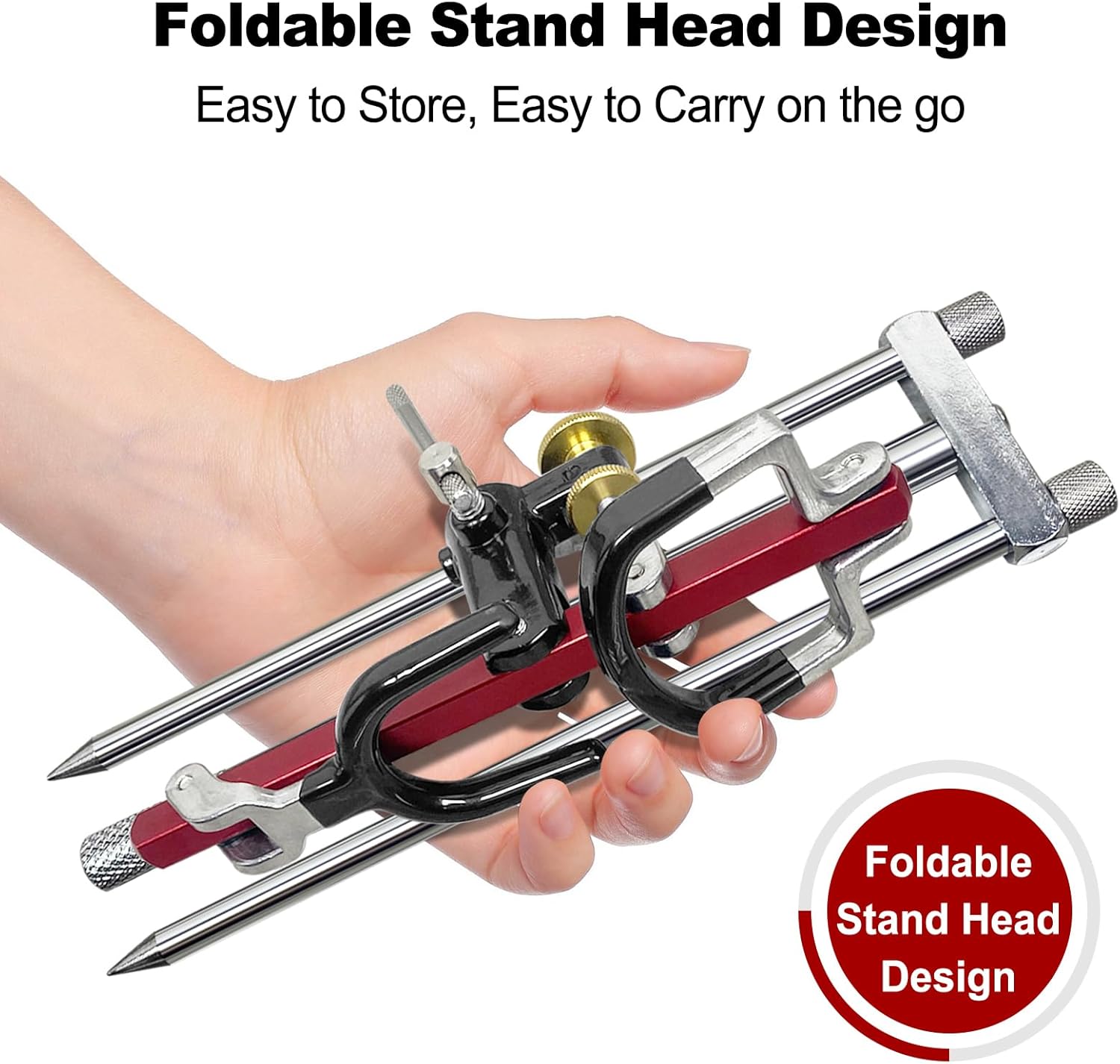 2 Pack Fishing Rod Holders for Bank Fishing, Multifunctional Stainless Steel Fishing Pole Holders for Ground, 360 ° Adjustable & Detachable Easy to Carry, Gift for Men Father’s Day, Birthday Day