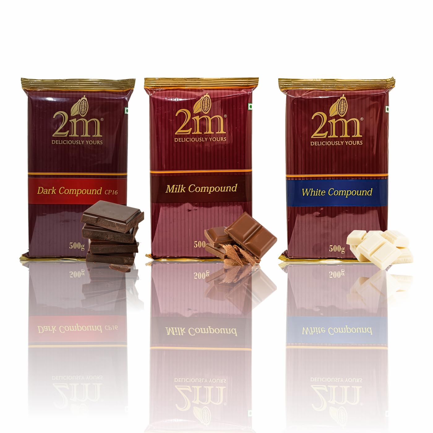 Konfiz 2M Dark (Cp-16), White & Milk Chocolate Compound Slabs-Perfect For Baking, Cake Decorating, Topping, Molding & Dipping (3 Combo Pack, 500 Gm Each) (B0CQ2MS9ZR) Amazon Price History, Amazon Price Tracker