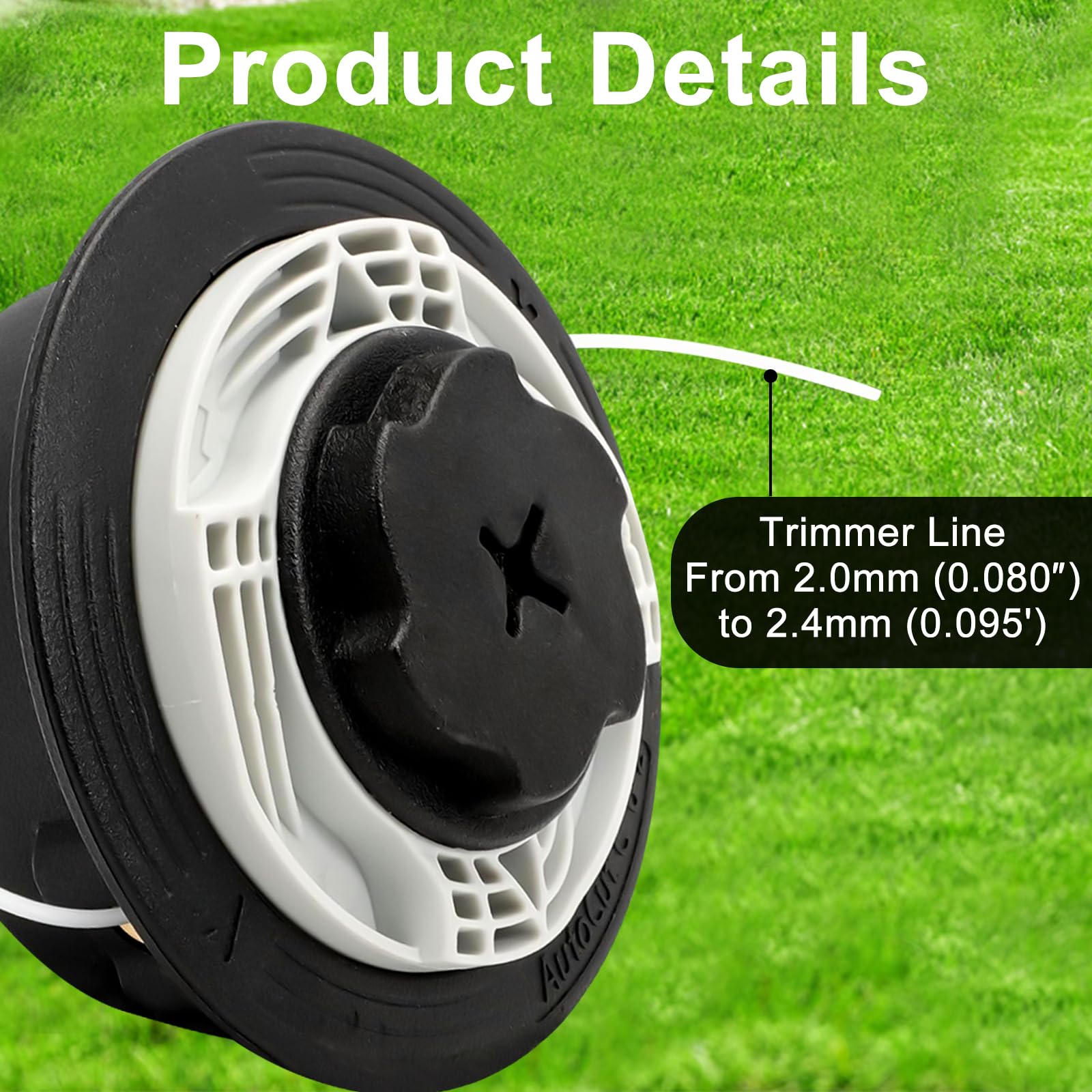 2PCS Tête Débroussailleuse Double Ligne, Compatibles avec Sti-hl AutoCut C6-2 FS38 FS40 FS45 FS50 FSE60 FSE71 FSE81 FSA60R FSA86R KM56 KM94 KM111