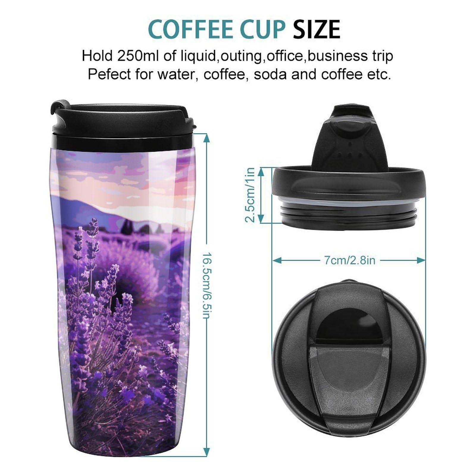 Amazon.com: Insulated Coffee Mug,Purple Lavender Printed Coffee Travel Mug  Spill Proof with Lid,thermos Cups for Adults Hot And Cold,Coffee Mugs for  Ice & Hot Drink : Home & Kitchen