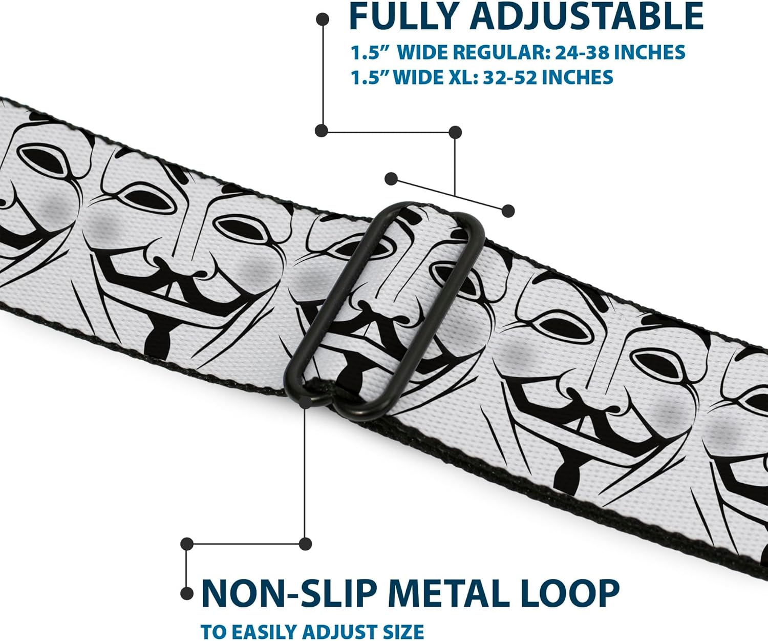 Buckle Down ACCESSORY メンズ US サイズ: 1.5" Wide - 32-52 Inches in