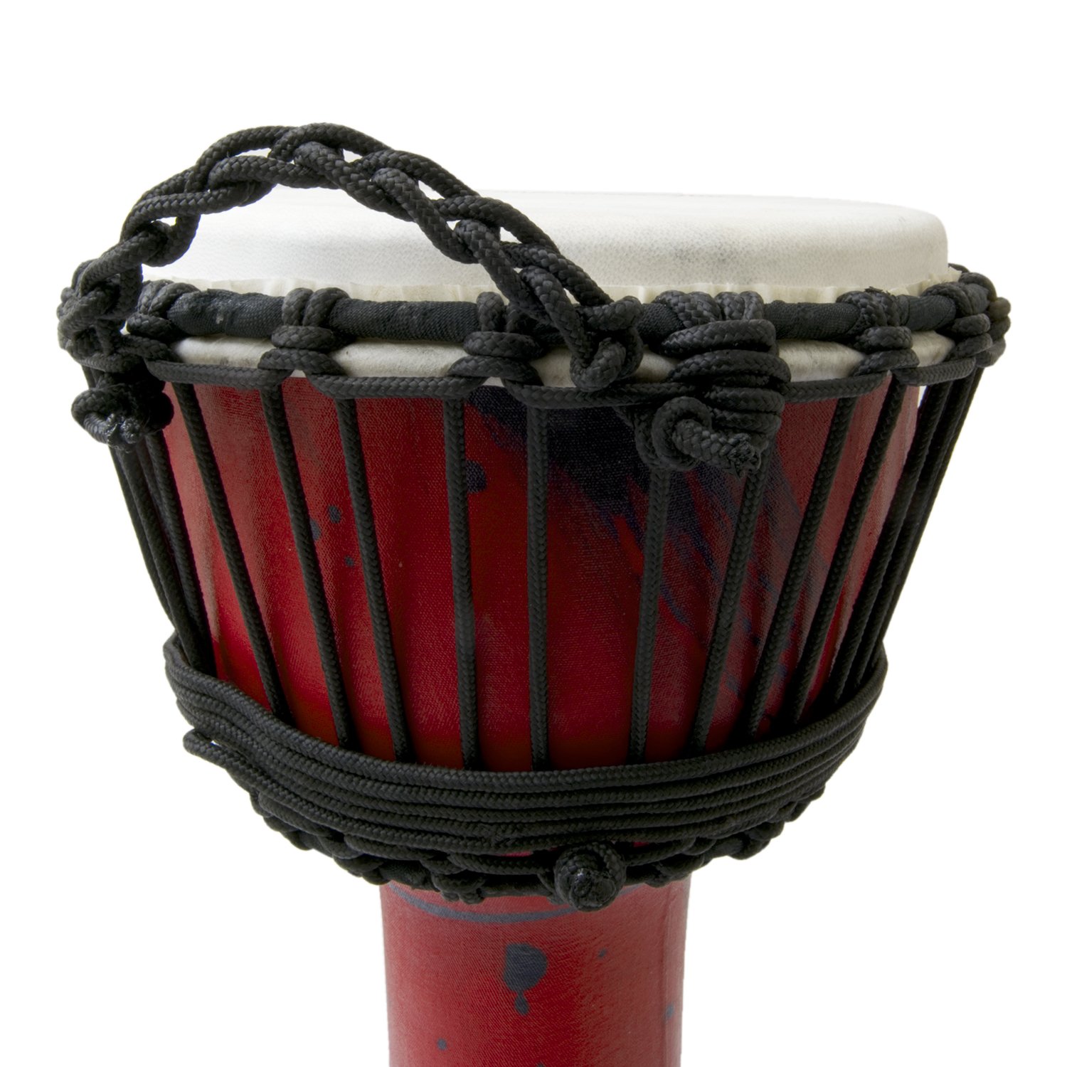 10 Pollici, Djembe Drum In Red - 50 cm African Synthetic Djembe Drum