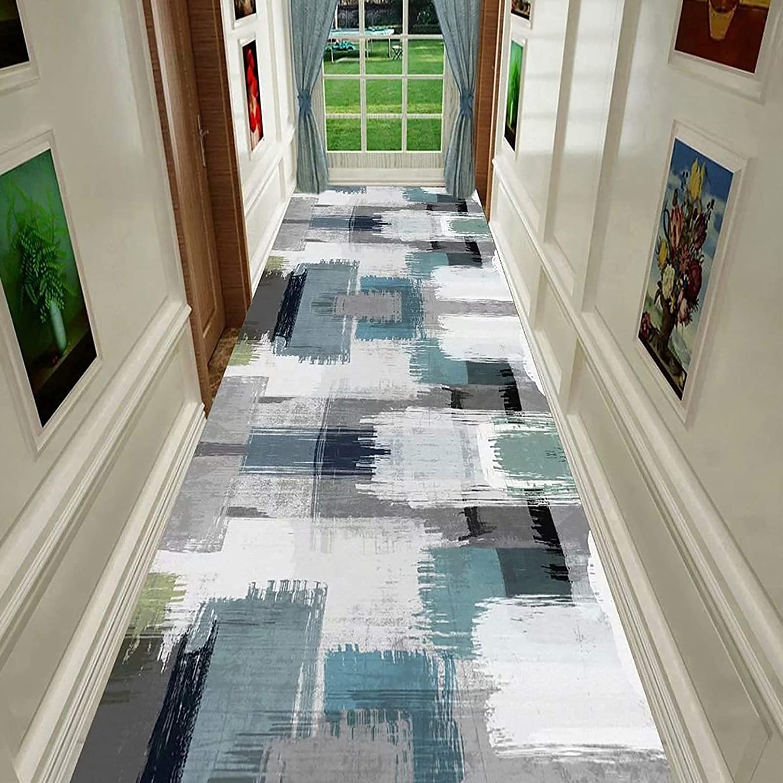 Tapis d'escalier extra long au design contemporain épuré