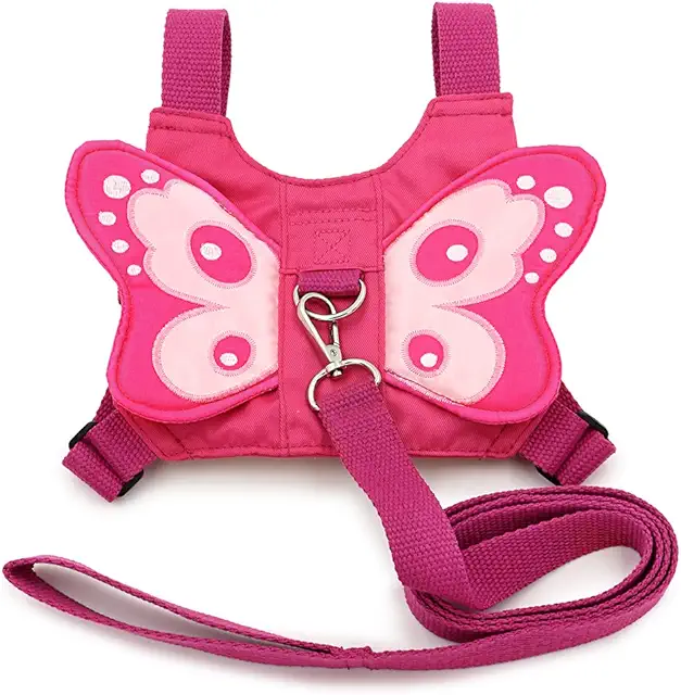 BTSKY Butterfly Wings Safety Harness for Kids - Pink Toddler Reins