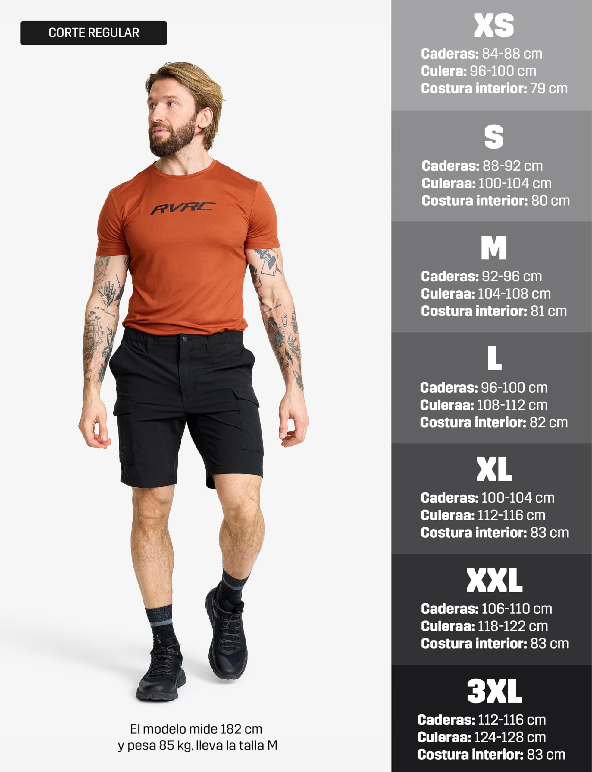 RevolutionRace Adventure Cargo Stretch Shorts para Hombre, Pantalones Cortos Ligeros y Prácticos para Senderismo