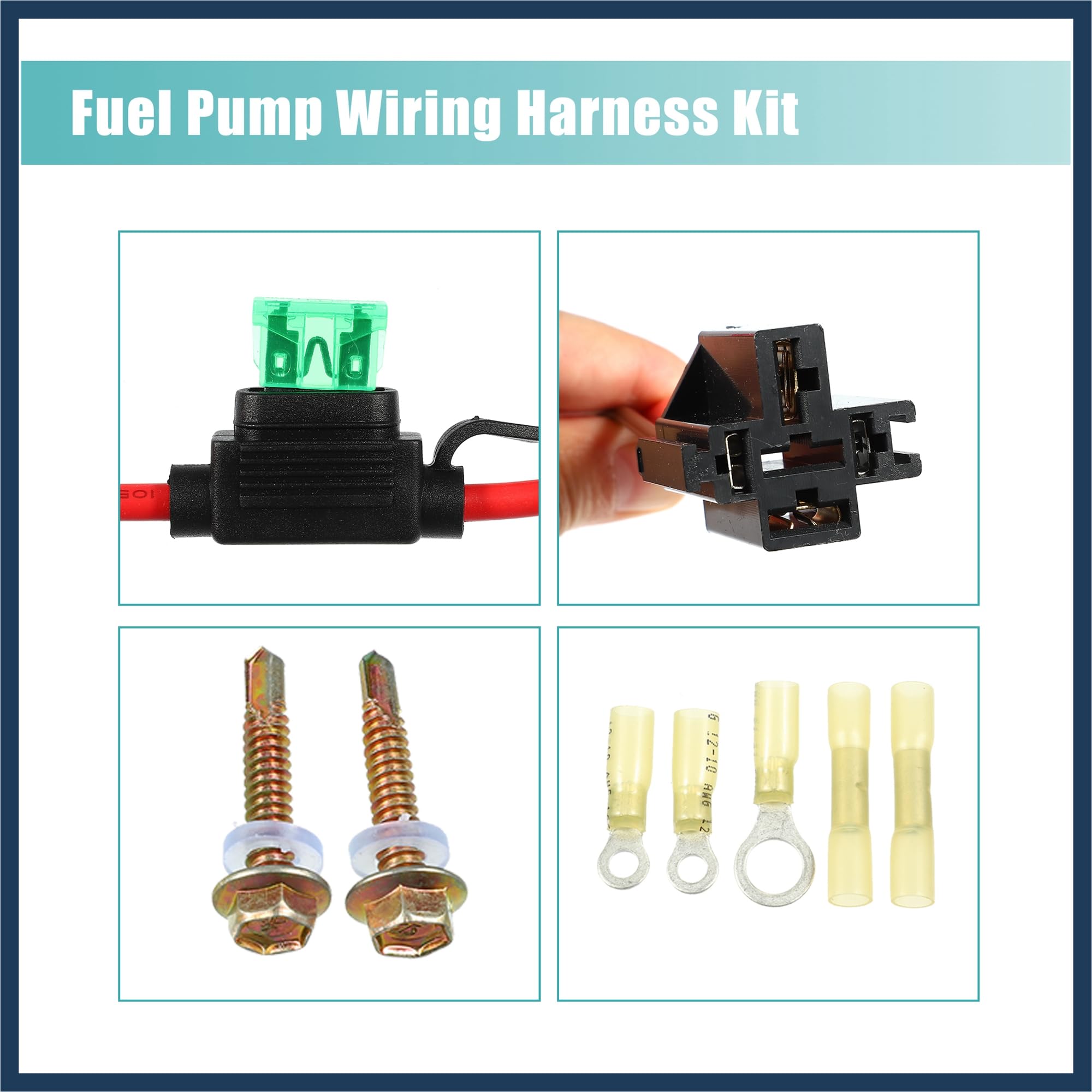 1 Set Universal-Relais-Set für elektrische Kraftstoffpumpe, für 12 V Gleichstrom-System, stilvolles Design
