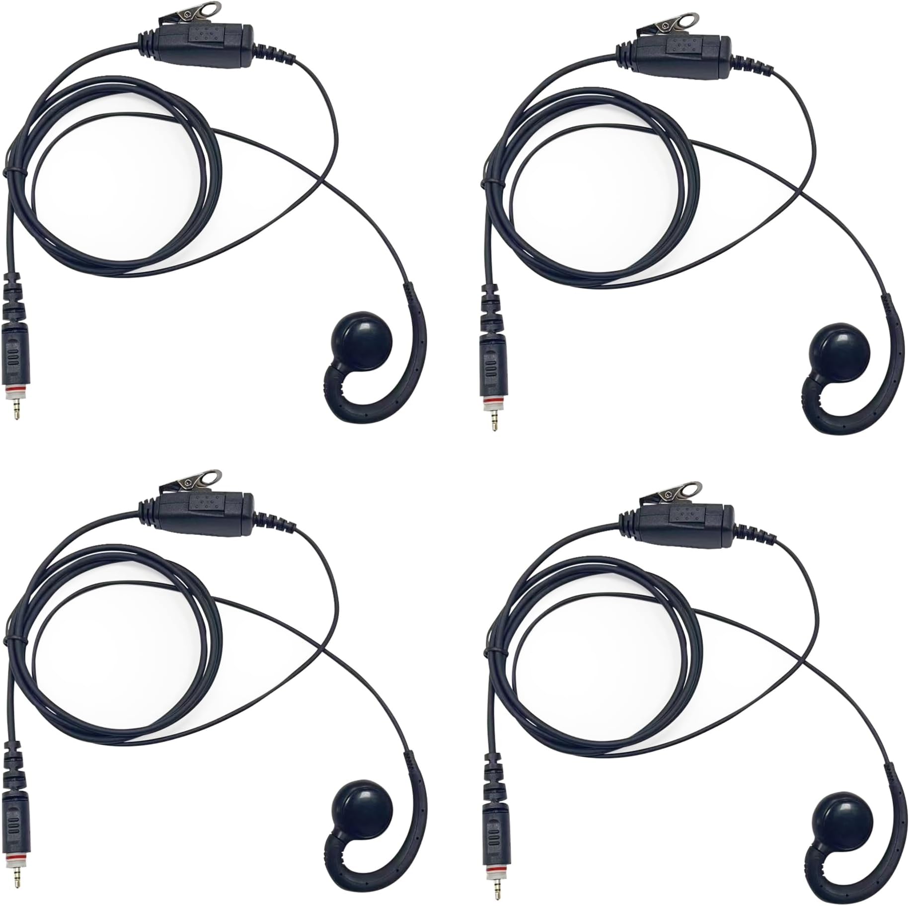 MONICONA C-forma Gancho Auricular Auricular PTT Micrófono Con Correa De Cordon Para Motorola Clp1010e Clp1040e Clpe446 Clp446e Radio