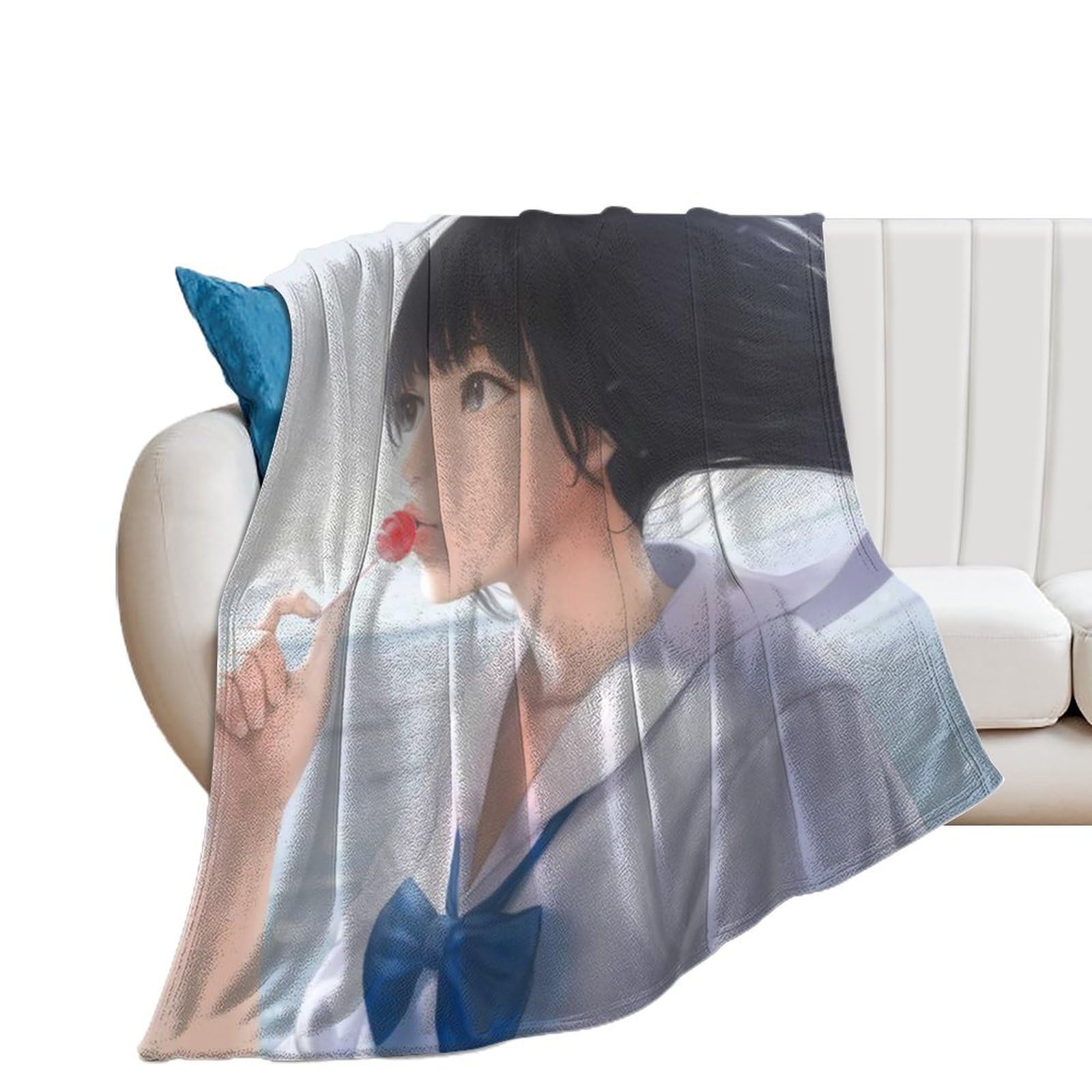 Couverture polaire Lollipop Girl anti-froid flanelle douce jeté de canapé