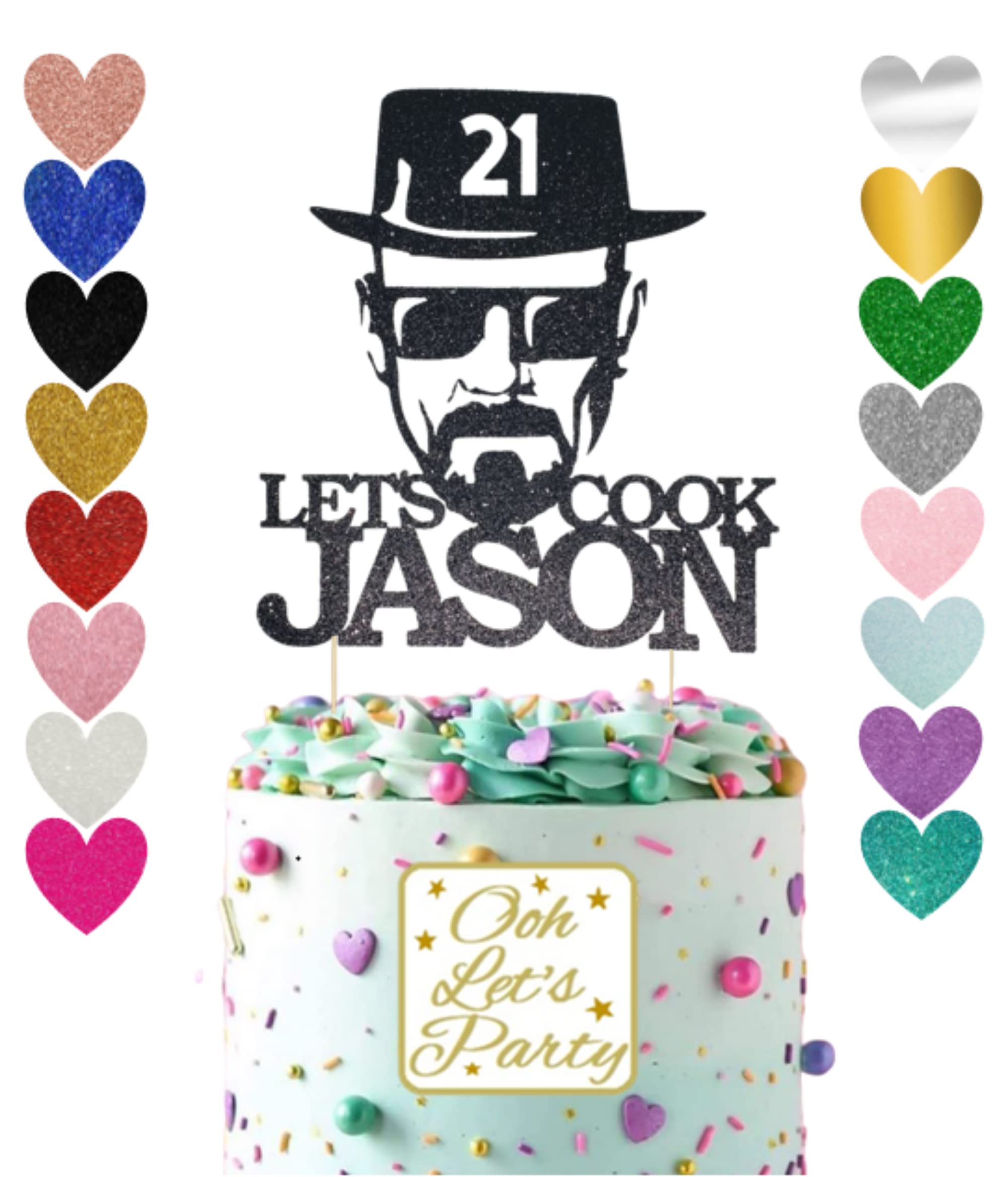 194. Extra Large Breaking Bad Cake Topper, Personalise With Your Name & Age