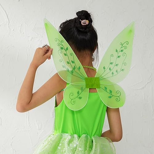 Miniatura 5 de Vestidos de princesa para niñas, disfraz de hada con disfraz de hada de princesa, disfraces de Halloween para niñas con alas de hadas