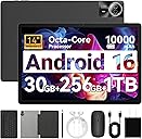 Tablet｜14 inch Android 16 Tablet｜30GB RAM 256GB ROM｜1920 * 1200 IPS FHD｜10000mAh 30W Fast Charging｜Octa-core Processor｜Wi-Fi 6, BT 5.4｜Dual Camera with Keyboard｜Mouse｜Stylus｜Case｜Headphone