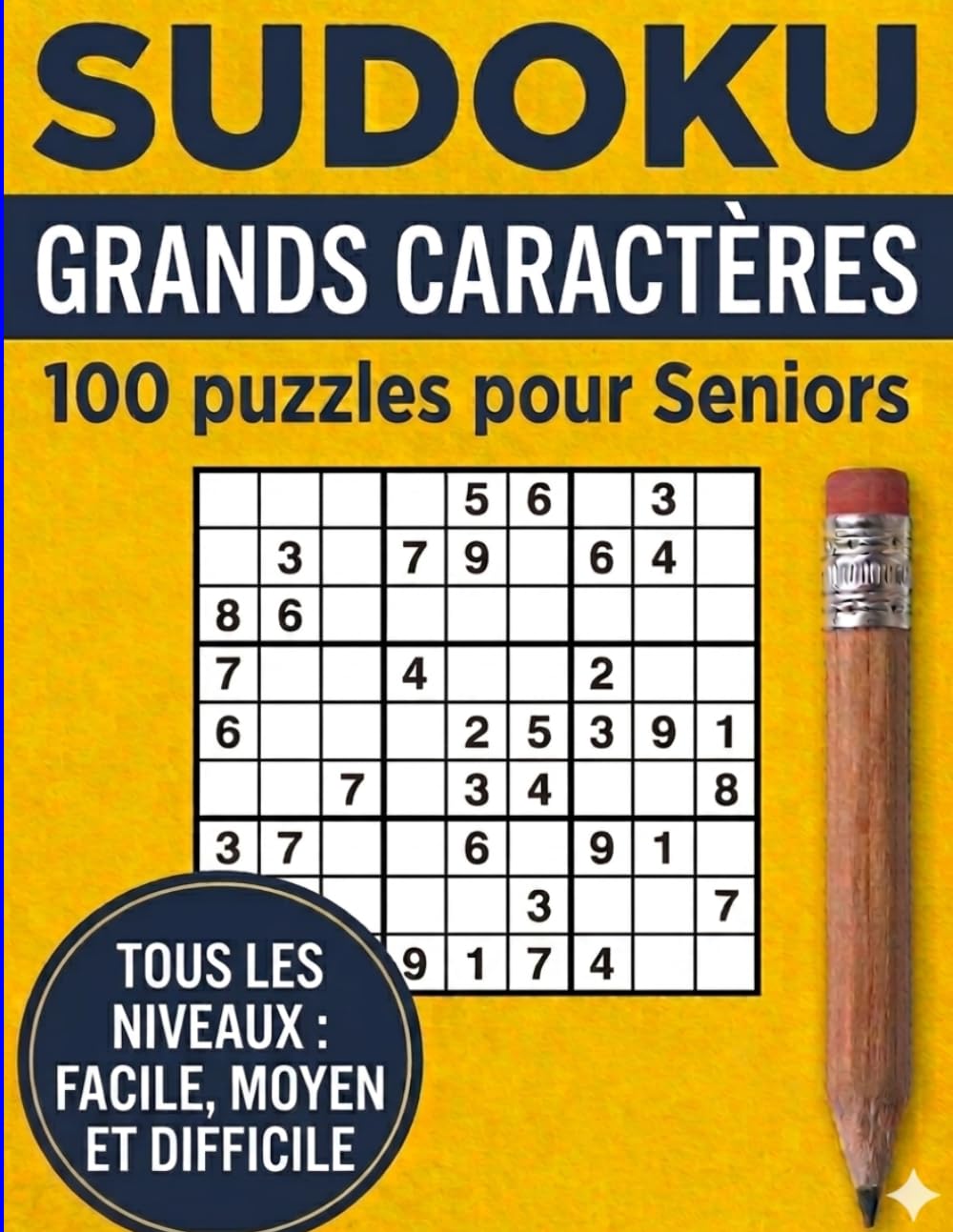 Sudoku Grands caractères: 100 puzzles pour Seniors
