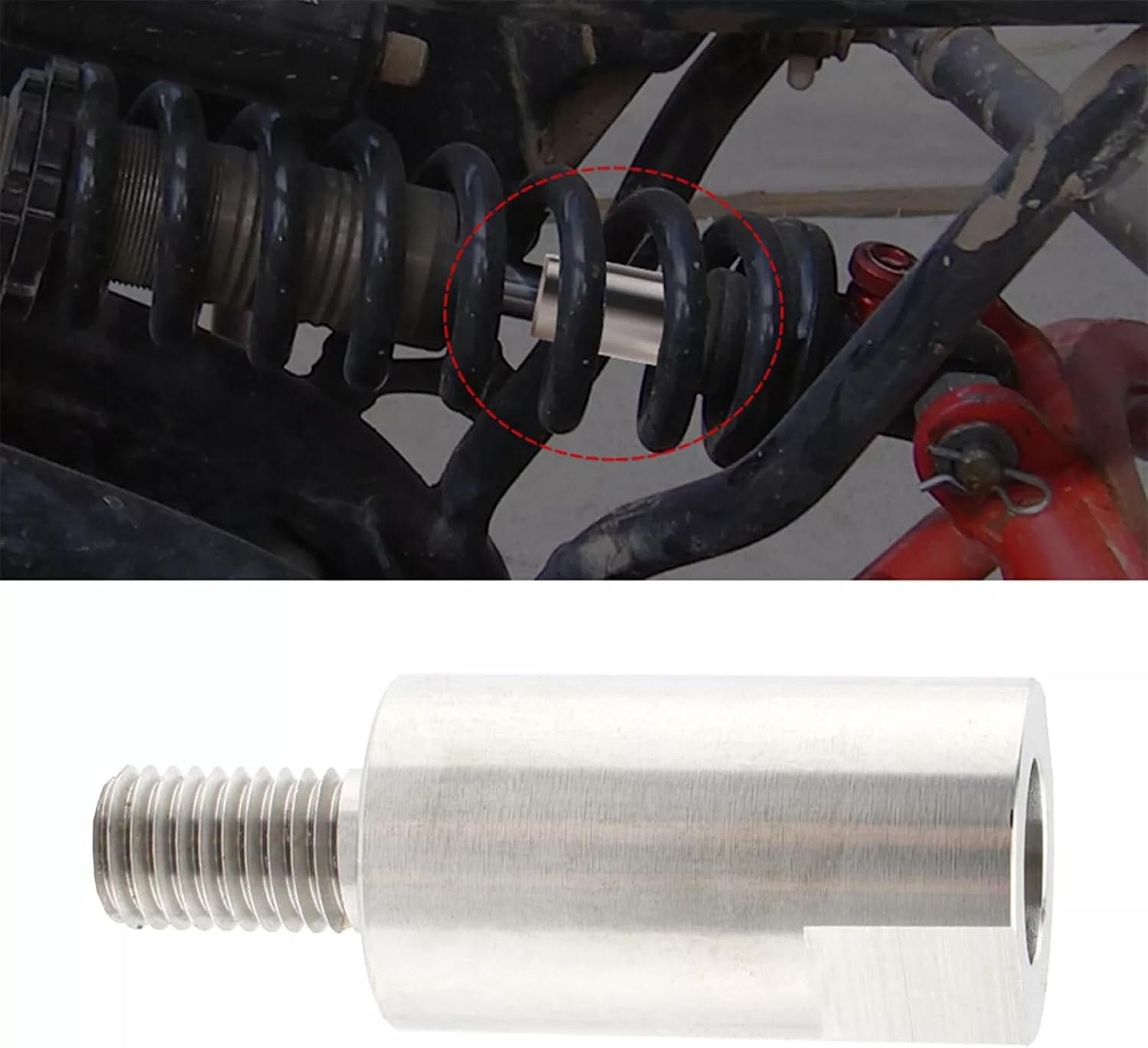 Rear Suspension Shock Extender, Replace Stainless Steel Rear Suspension Lift Kit for Yamaha PW80 TTR90, Raising Seat Height 4 inches（Silver）