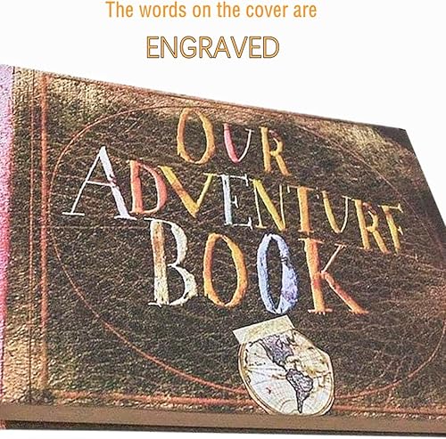 Miniatura 4 de Nuestro libro de aventuras hecho a mano de 11.92 x 7.62 pulgadas, cubierta de color, letras en relieve, inspirado en "Up", ideal para fotos, regalo