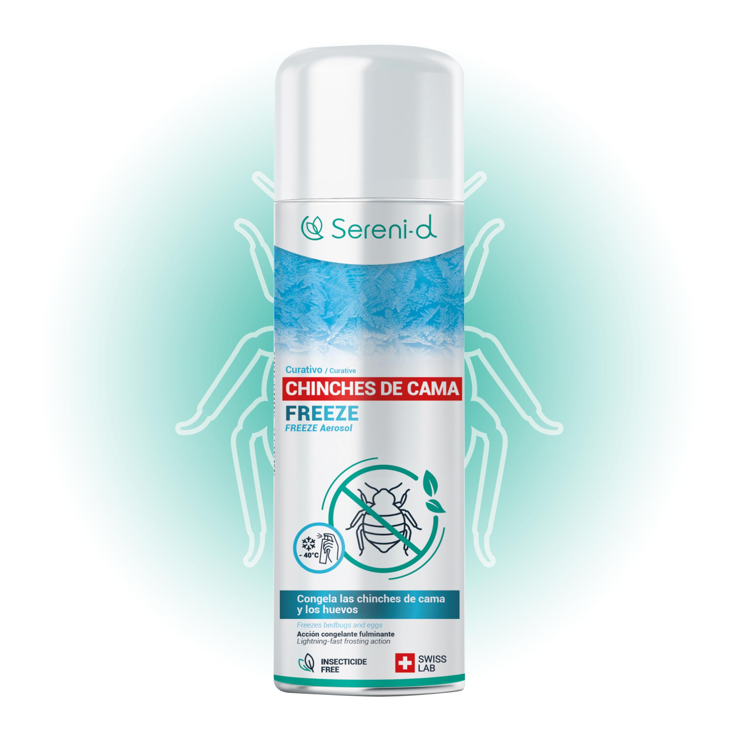 FREEZE CHINCHES DE CAMA – TRATAMIENTO NATURAL RÁPIDO – Acción FREEZE contra chinches (huevos, larvas y adultos) sin biocidas – Acción INMEDIATA y EFICAZ – Swiss Lab