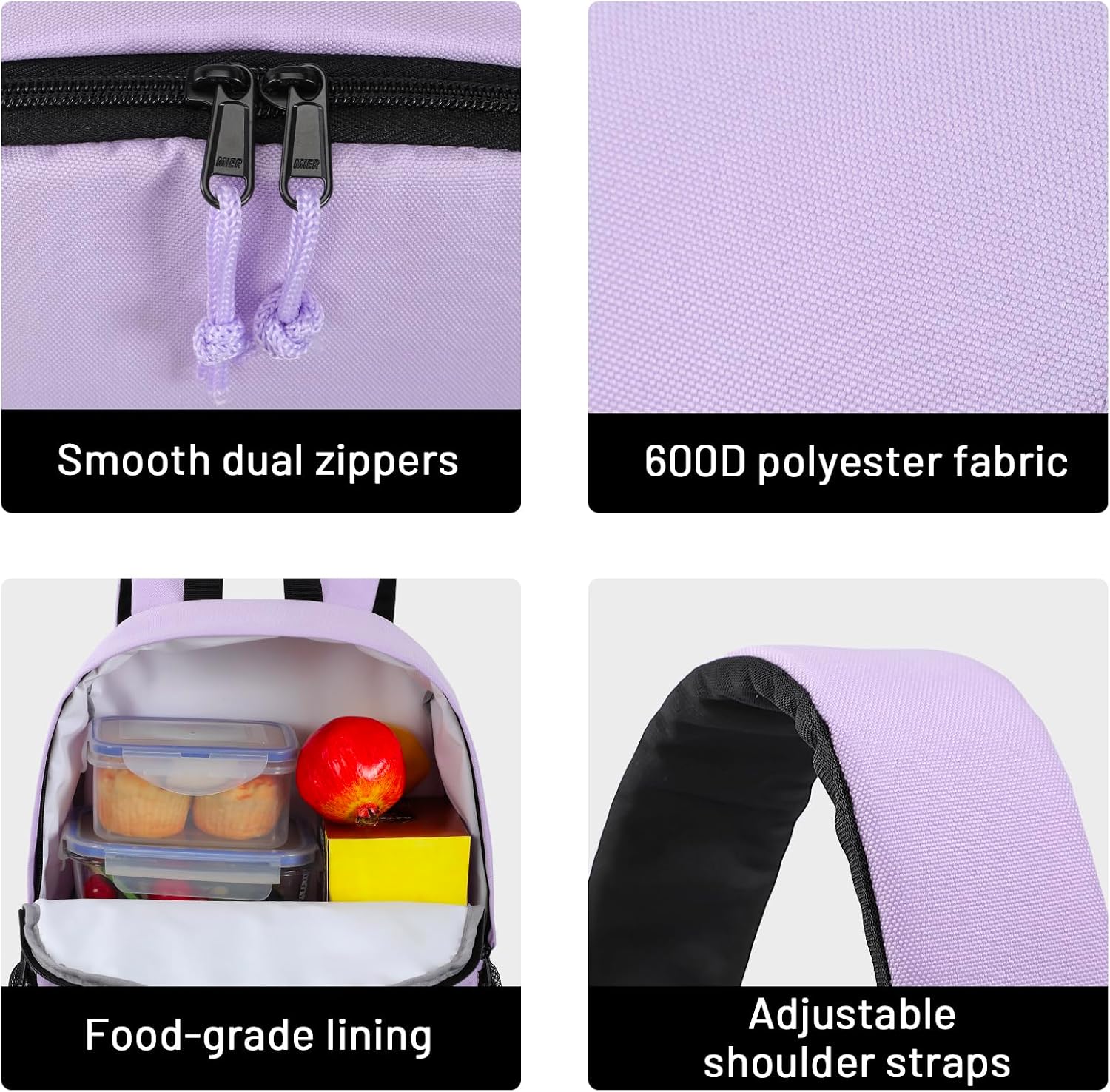 MIER Insulated Backpack Cooler Small Leakproof Lightweight Cute for Women Men to Work, Picnics, Camping, Park Day Trips, 15 L