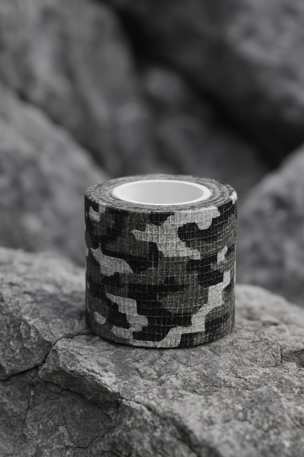 3x Nastro Camouflage, Nastro Tessuto, Impermeabile, Riutilizzabile, Nero/Bianco, 4,5m