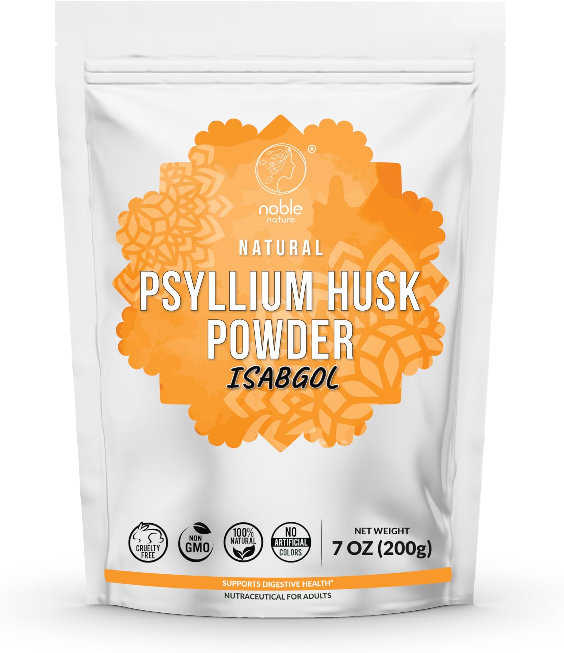 Psyllium Husk Powder - 200g | Isabgol Fiber Supplement - 7 oz | Digestive Health & Regularity Support |