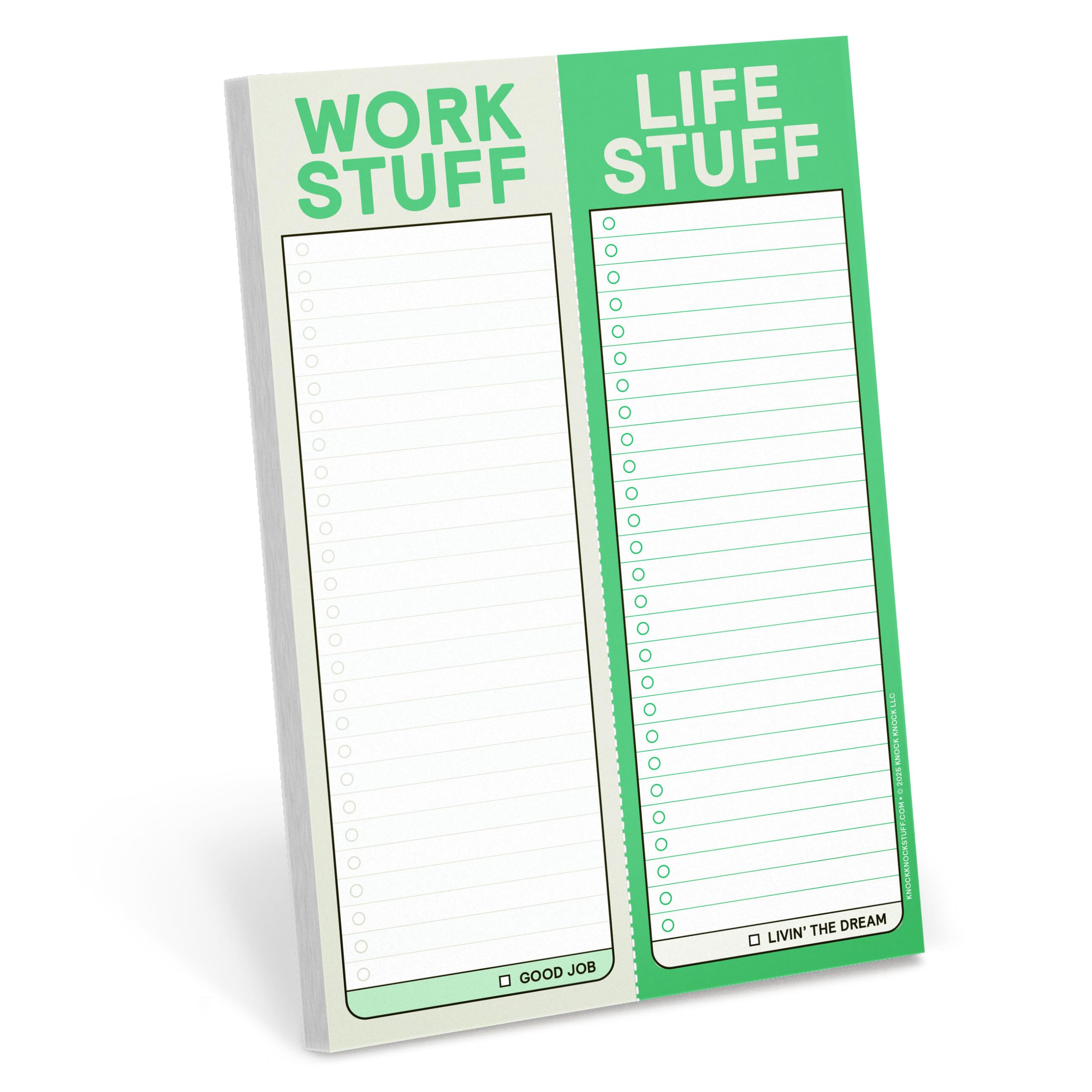 Knock Knock Work Stuff  Life Stuff Perforated Pad Pastel Version by Knock Knock