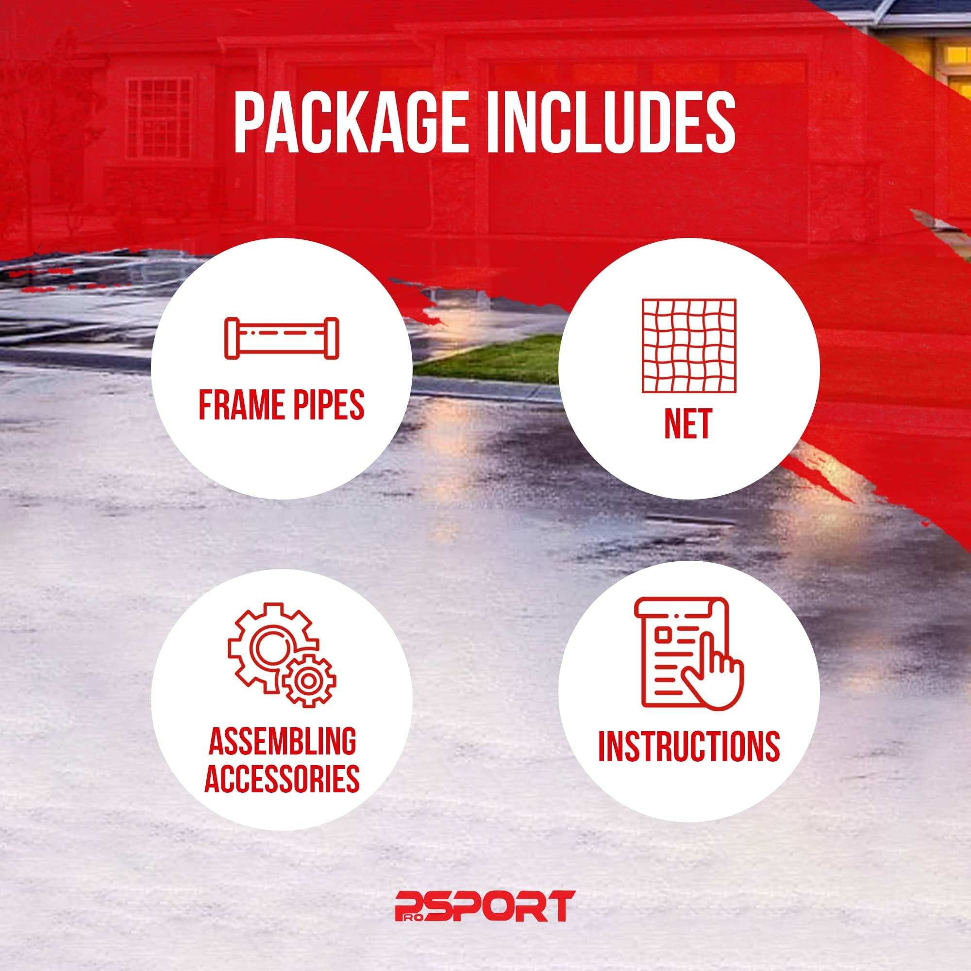 Nordic ProStore Prosport Porta da Street Hockey 160 x 115 x 58 cm Rosso - Adatta anche per Hockey Ghiaccio, Floorball e Giochi da Giardino – Porta per Bambini 14+ anni e Adulti
