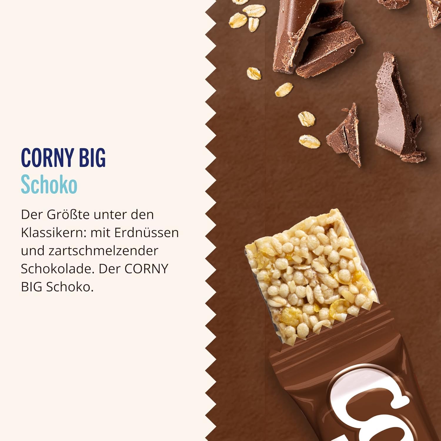 Müsliriegel Corny BIG Schoko, mit Erdnüssen und Schoko, Großpackung 24x50g