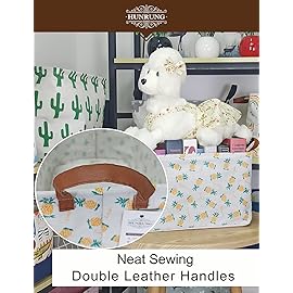 HUNRUNG Rectangle Storage Basket Cute Canvas Organizer Bin for Pet/Children Toys, Books, Clothes Perfect for Rooms/Playroom(Rectangle Pineapple)