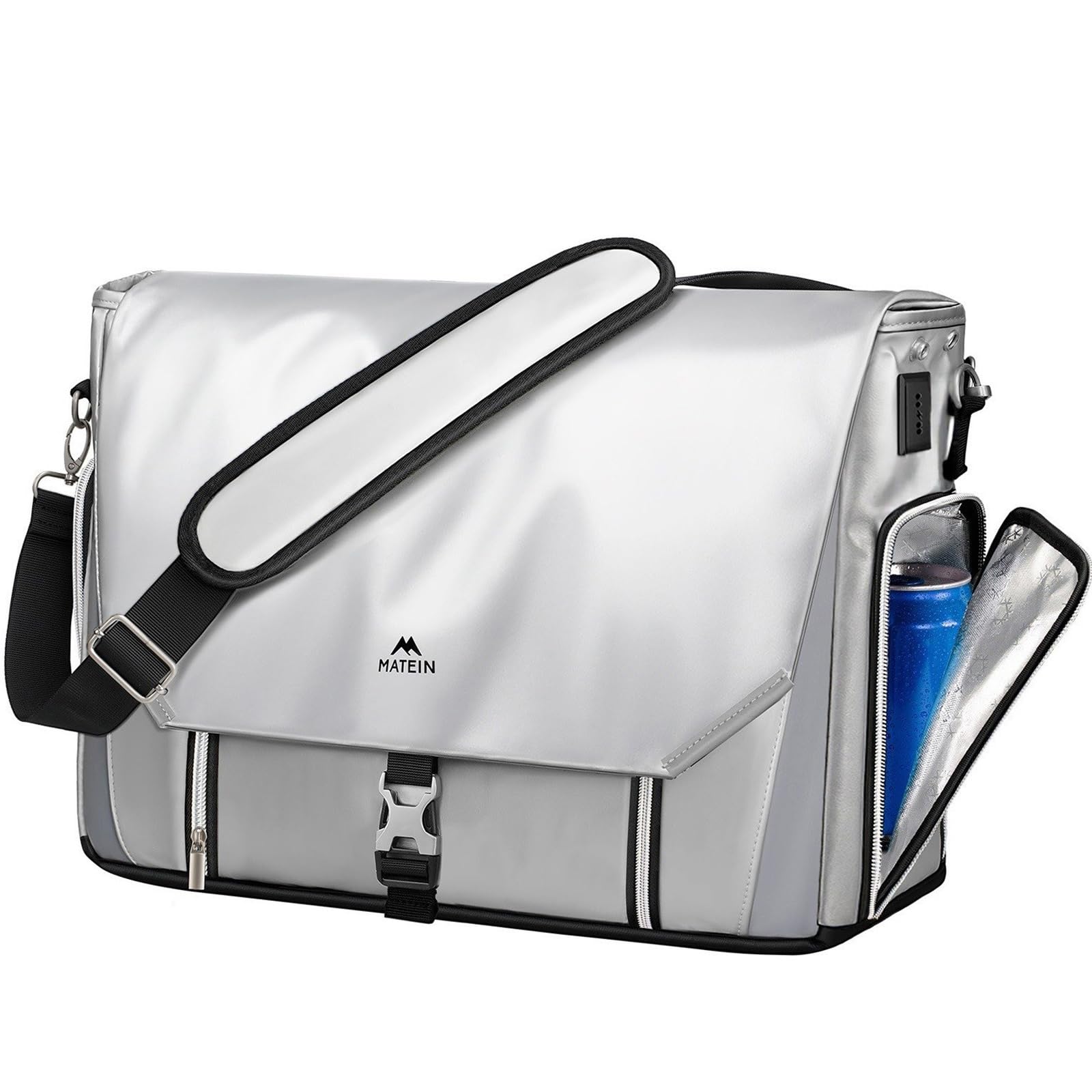 MATEIN Messenger Bag with Lunch Compartment Large 17 inch Gaming Laptop Bag Crossbody Satchel with USB Port Cooler